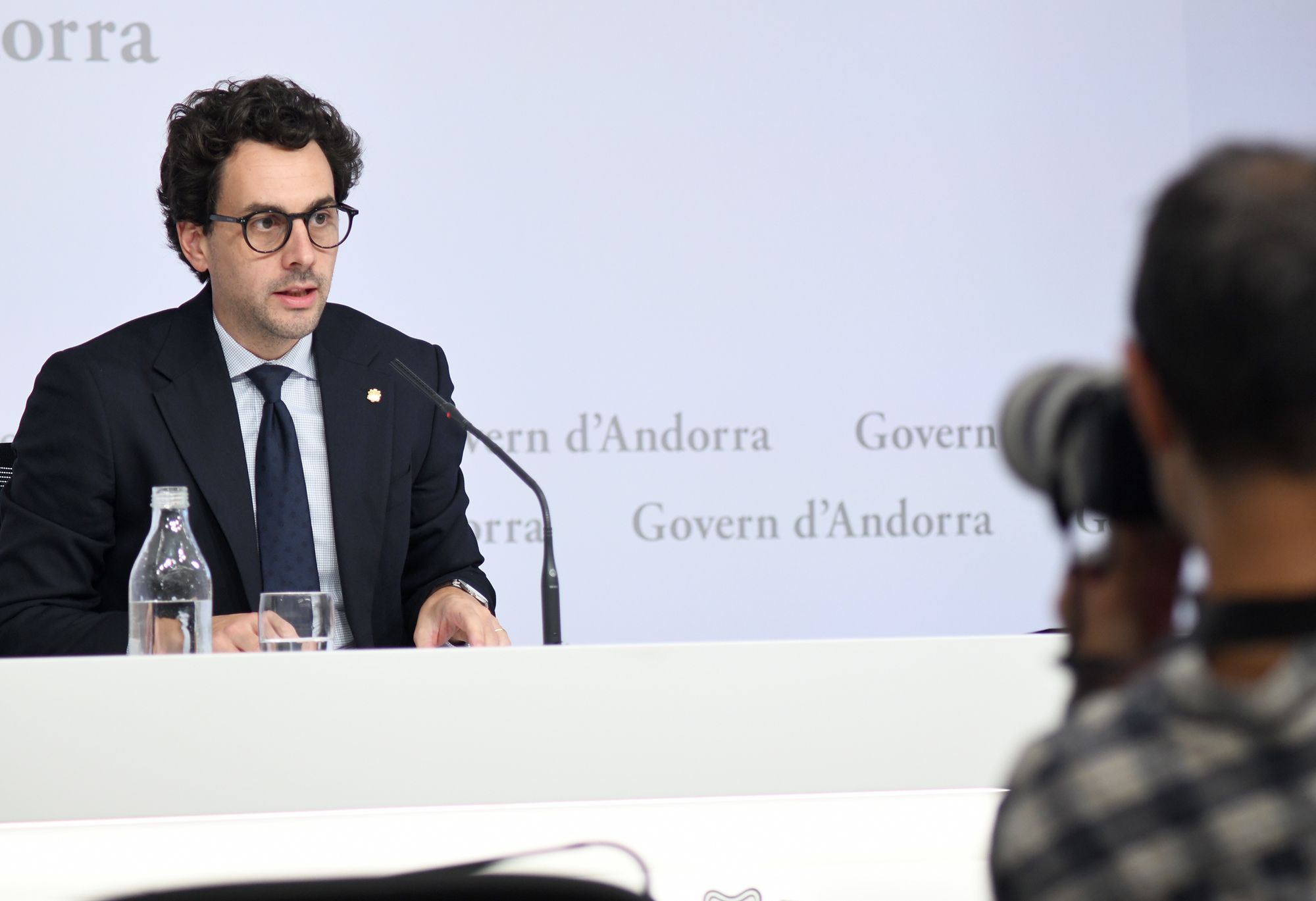 Guillem Casal, durant la roda de premsa.