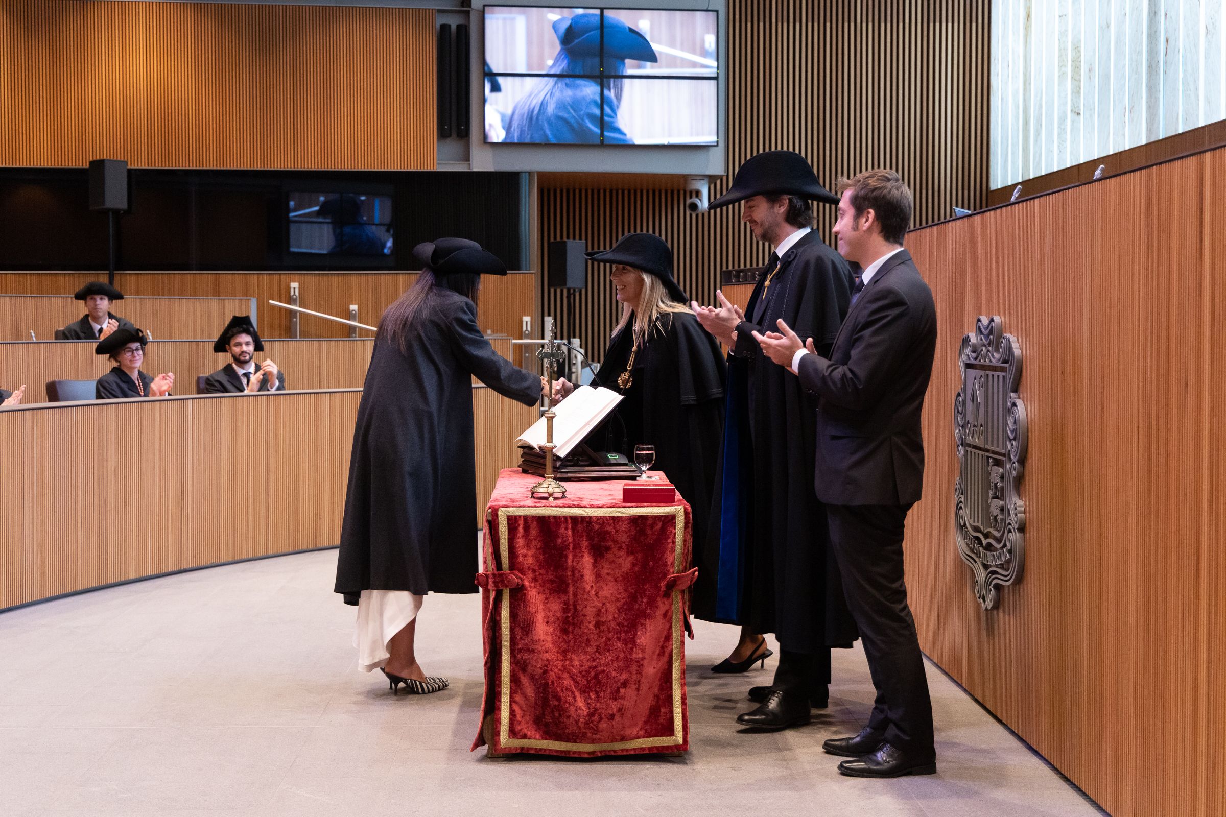 Moliné en el moment de prometre el càrrec.