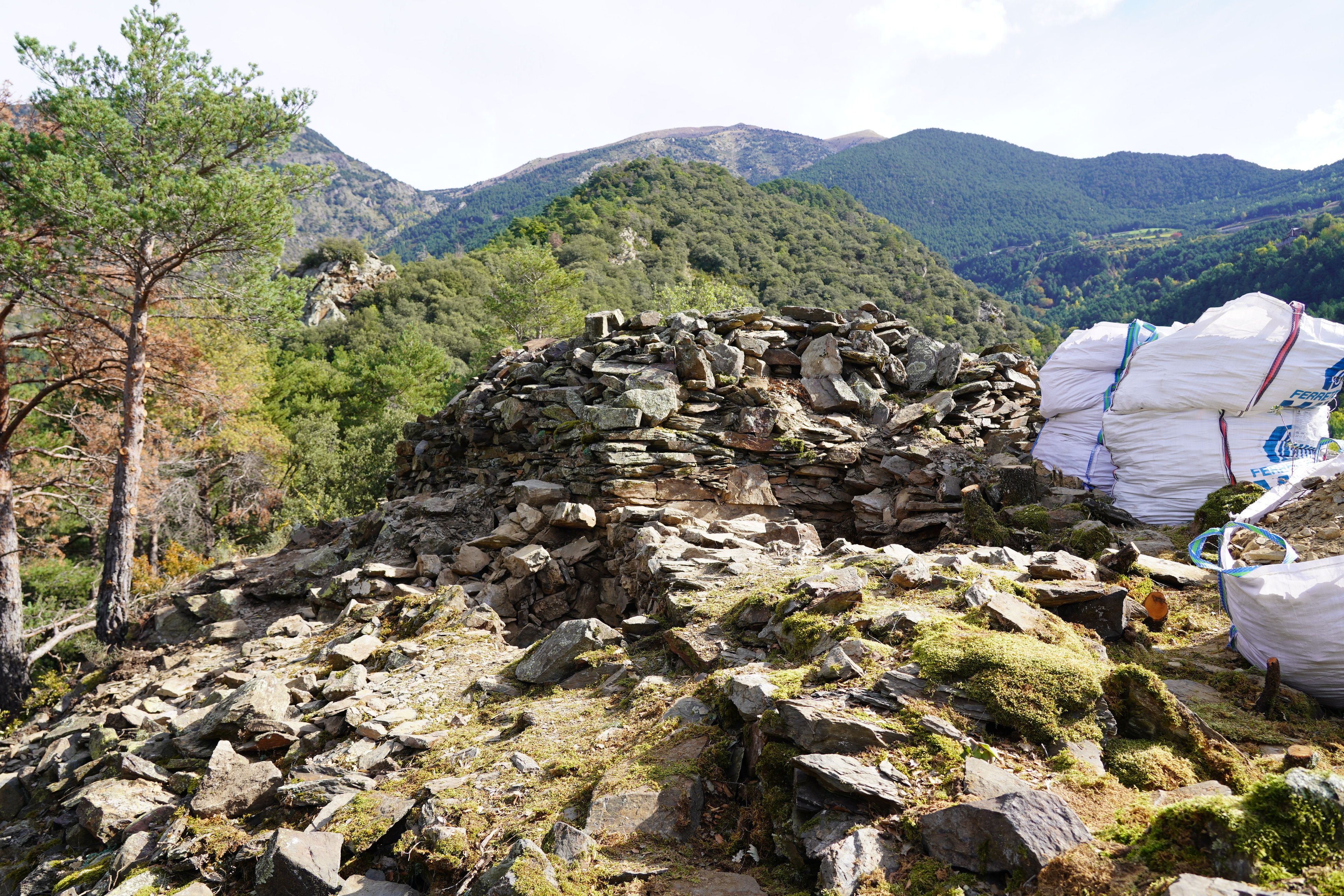 Restes del que seria la torre del castell de Bragafolls.