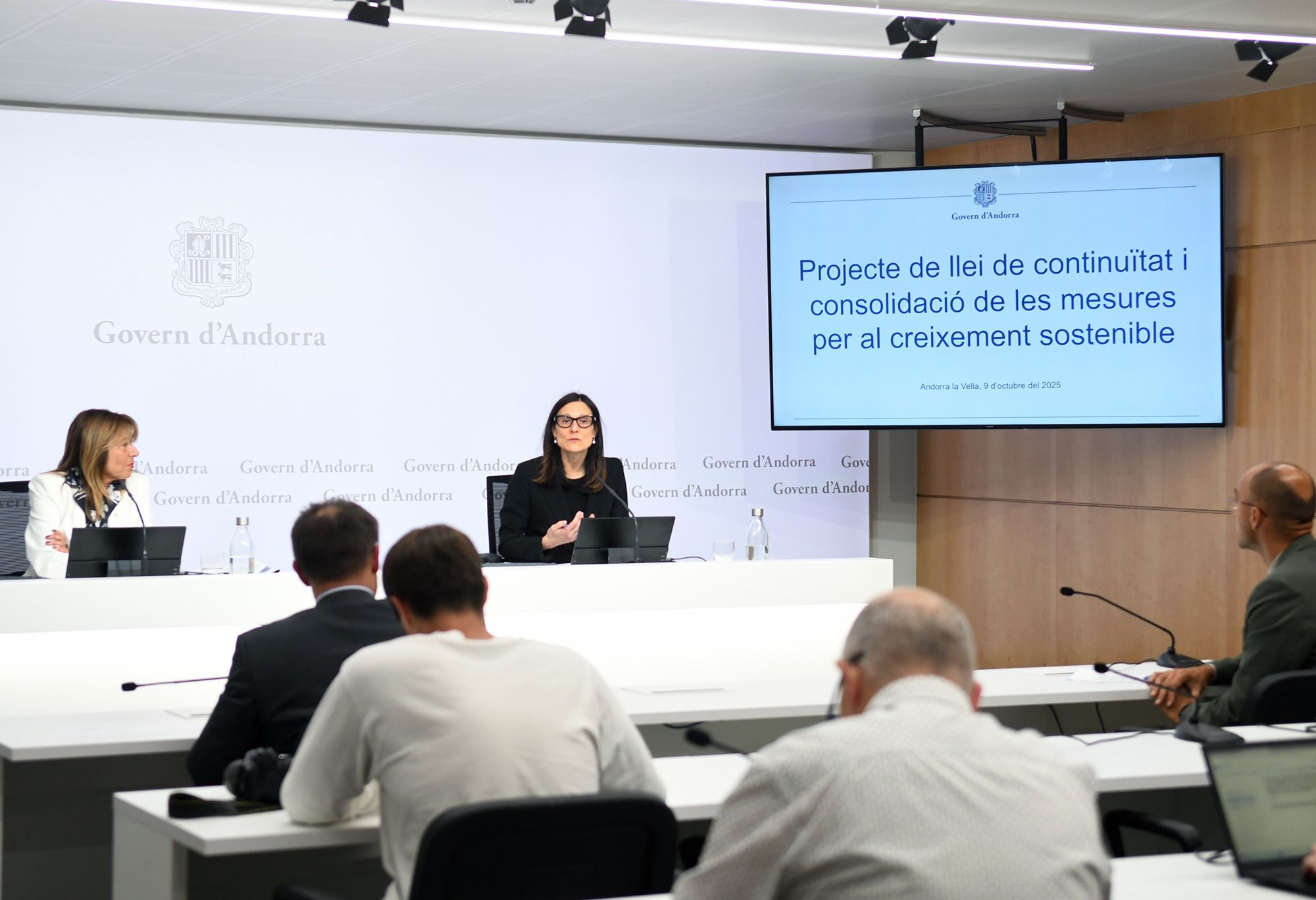 Marsol i Molné, durant la roda de premsa de presentació de la llei. Marsol i Molné, durant la roda de premsa de presentació de la llei.