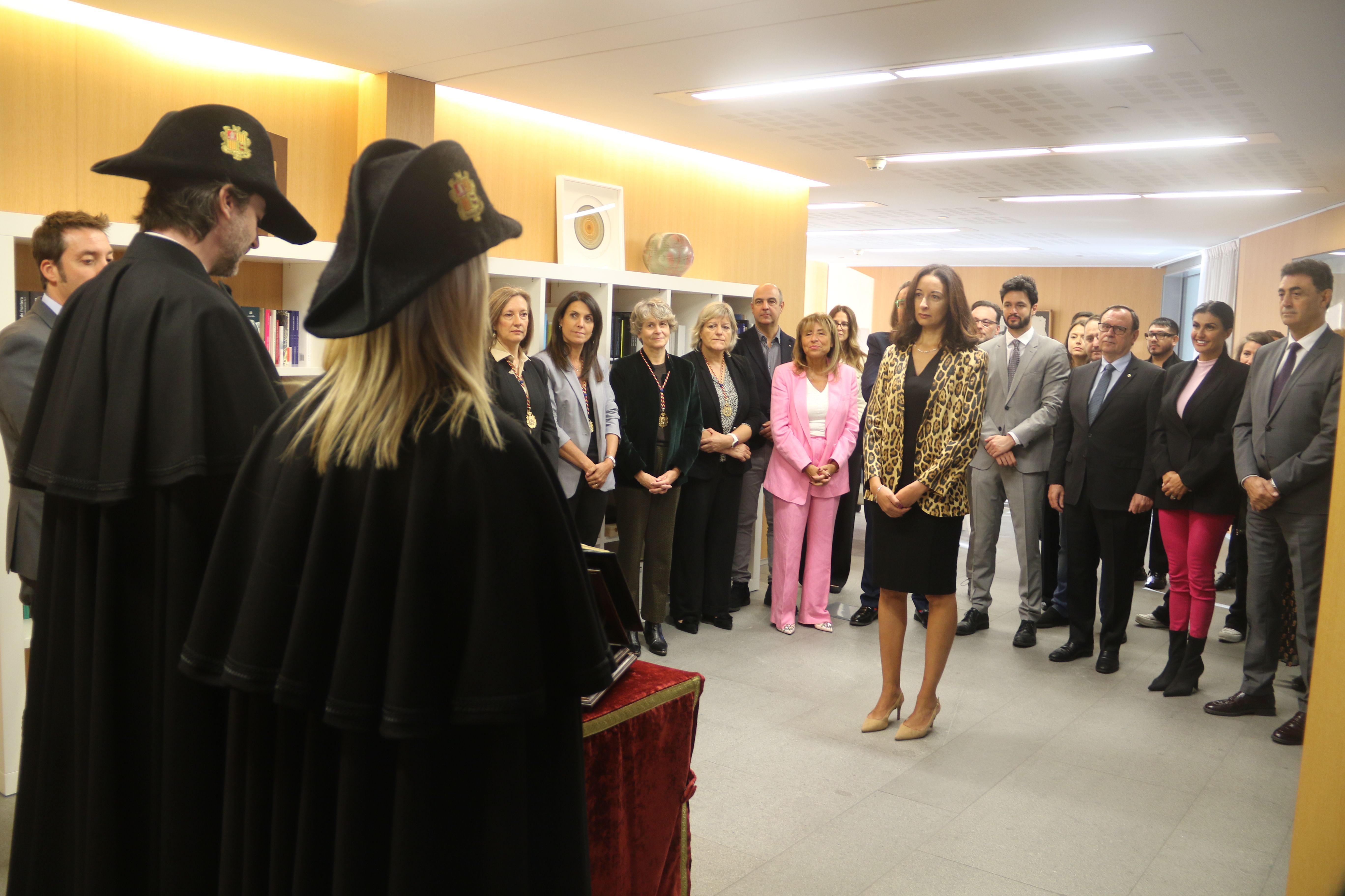 Jèssica Obiols durant l'acte de jurament davant els síndics.