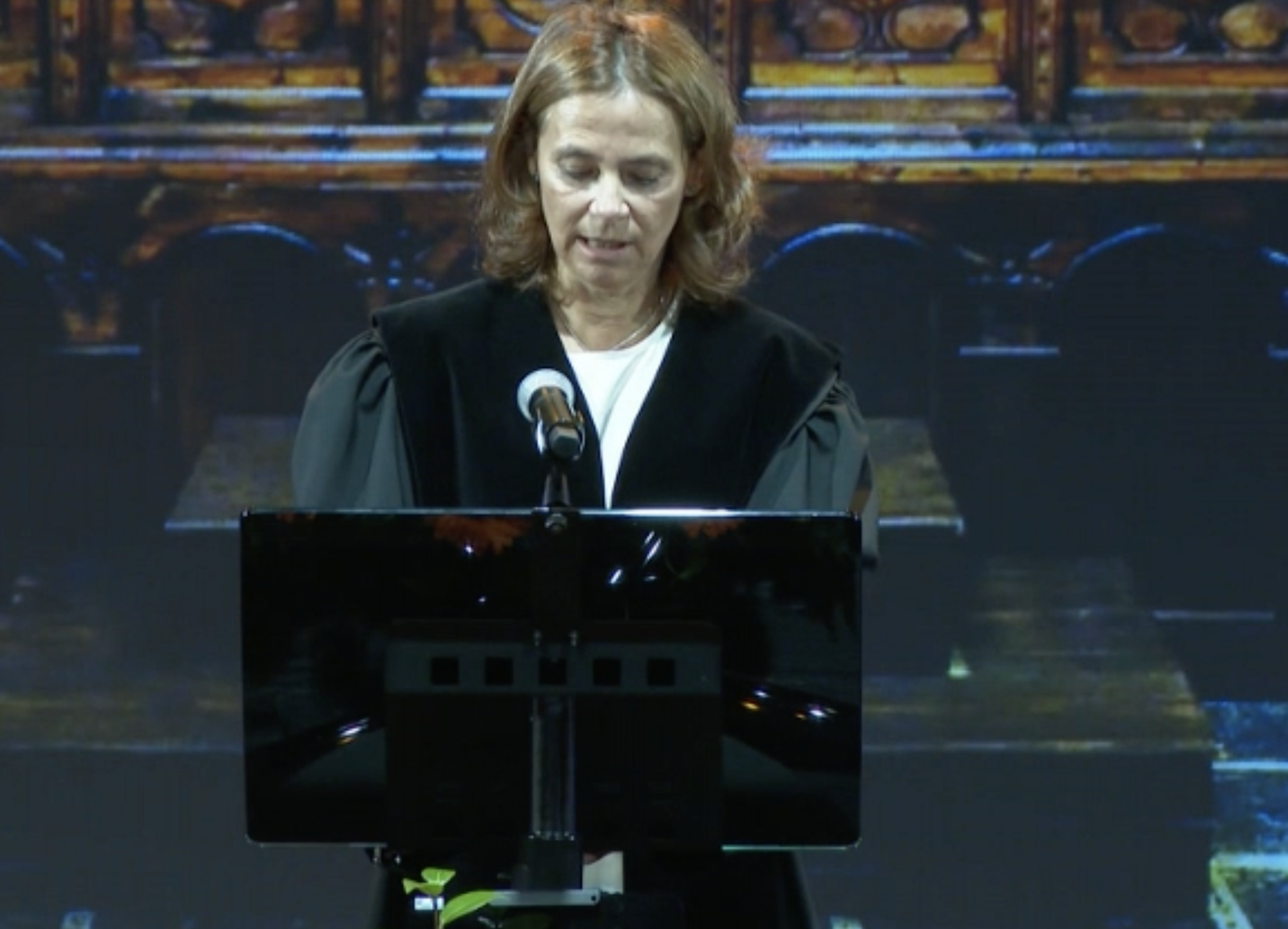 Baixench durant la Cerimònia de la Toga 2025.