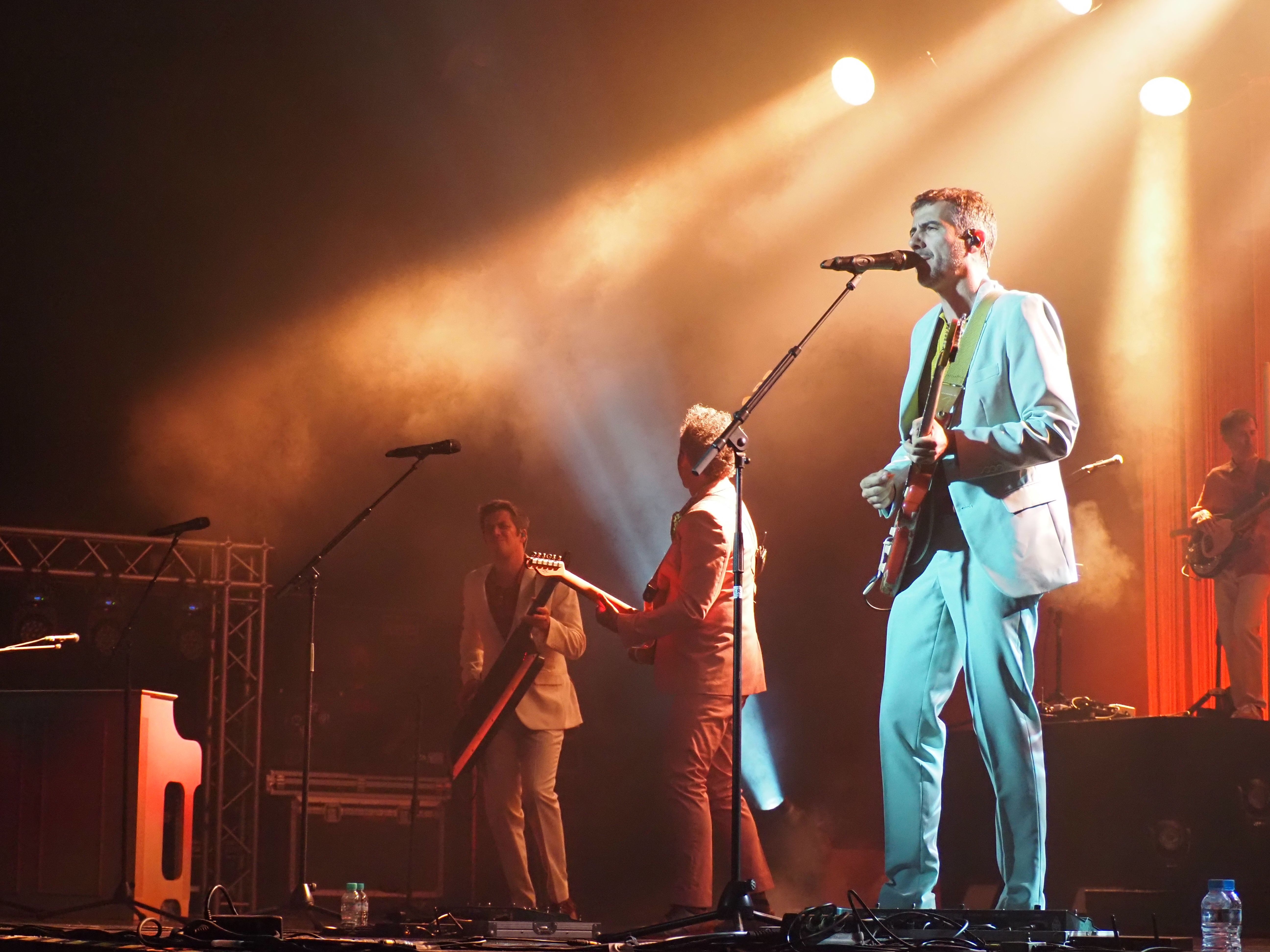 Els integrants d'Els Amics de les Arts durant el concert.