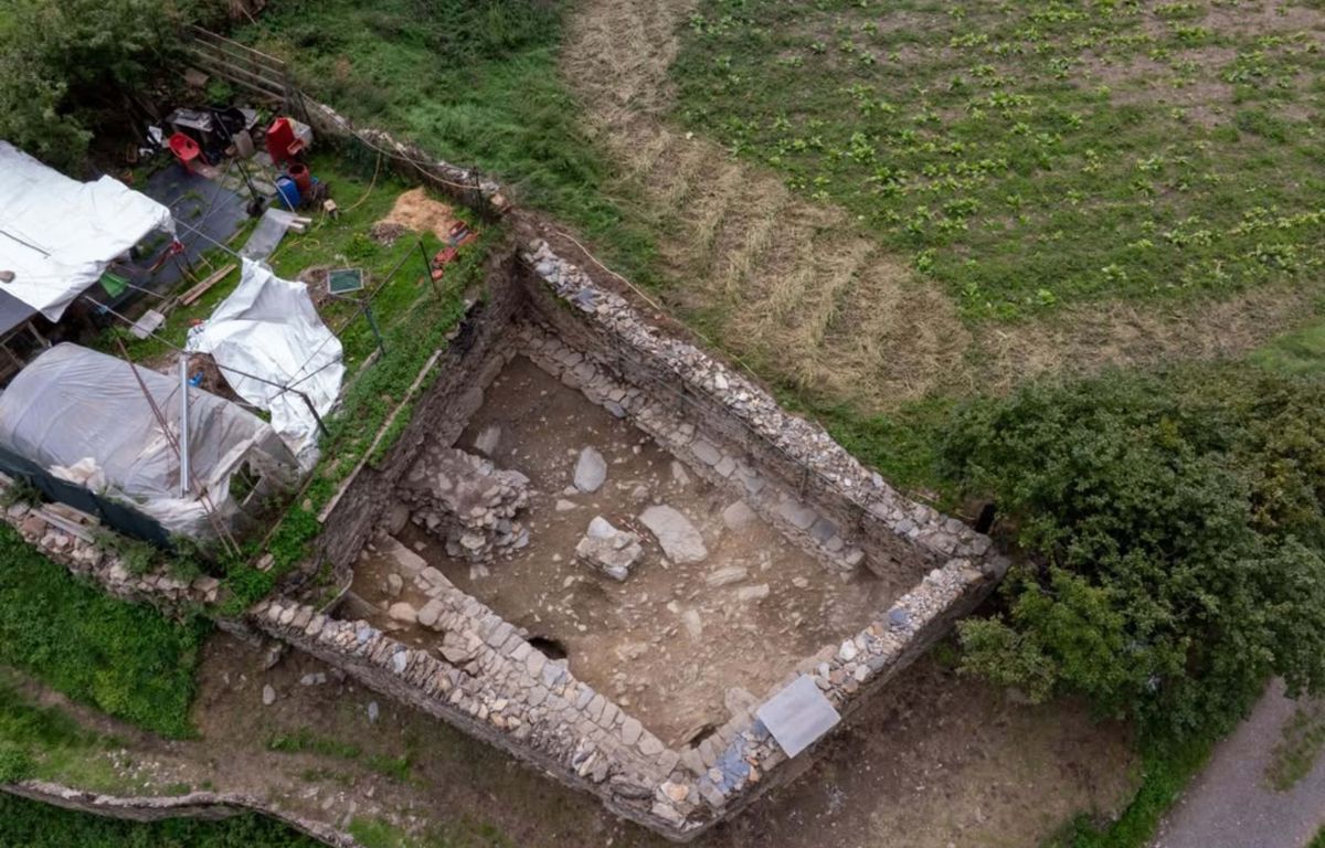Una vista aèria de l'espai excavat.