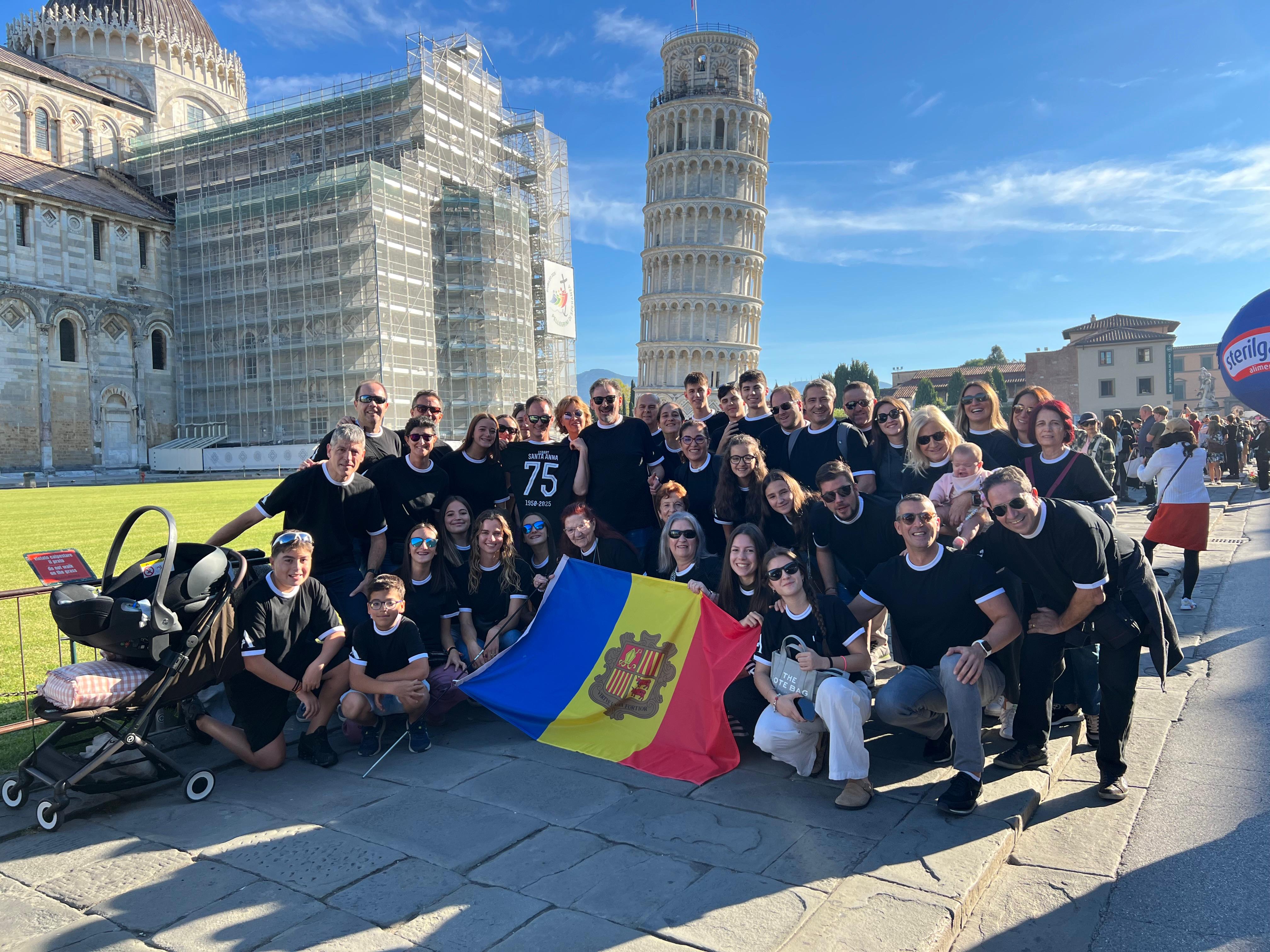 Els membres de l'Esbart desplaçats a Itàlia.