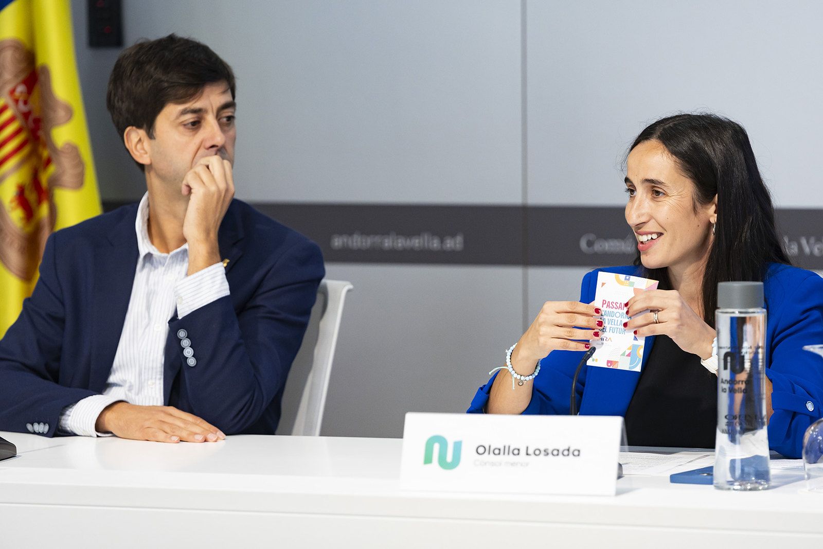 Sergi González i Olalla Losada durant la presentació de la Fira.