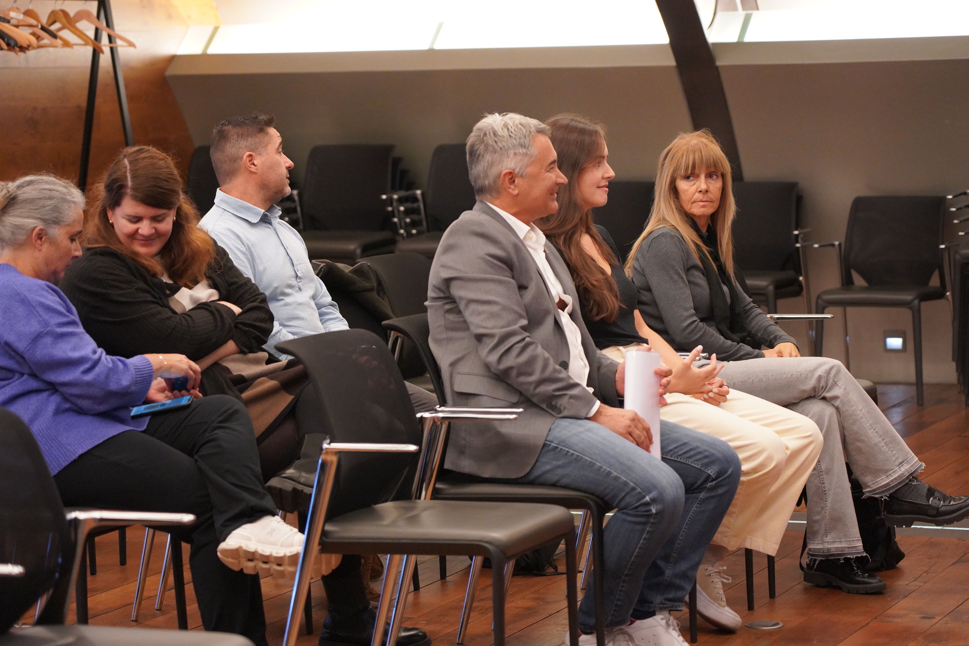 Representants de la FAN i de l'entorn de la Nàdia, a la roda de premsa.