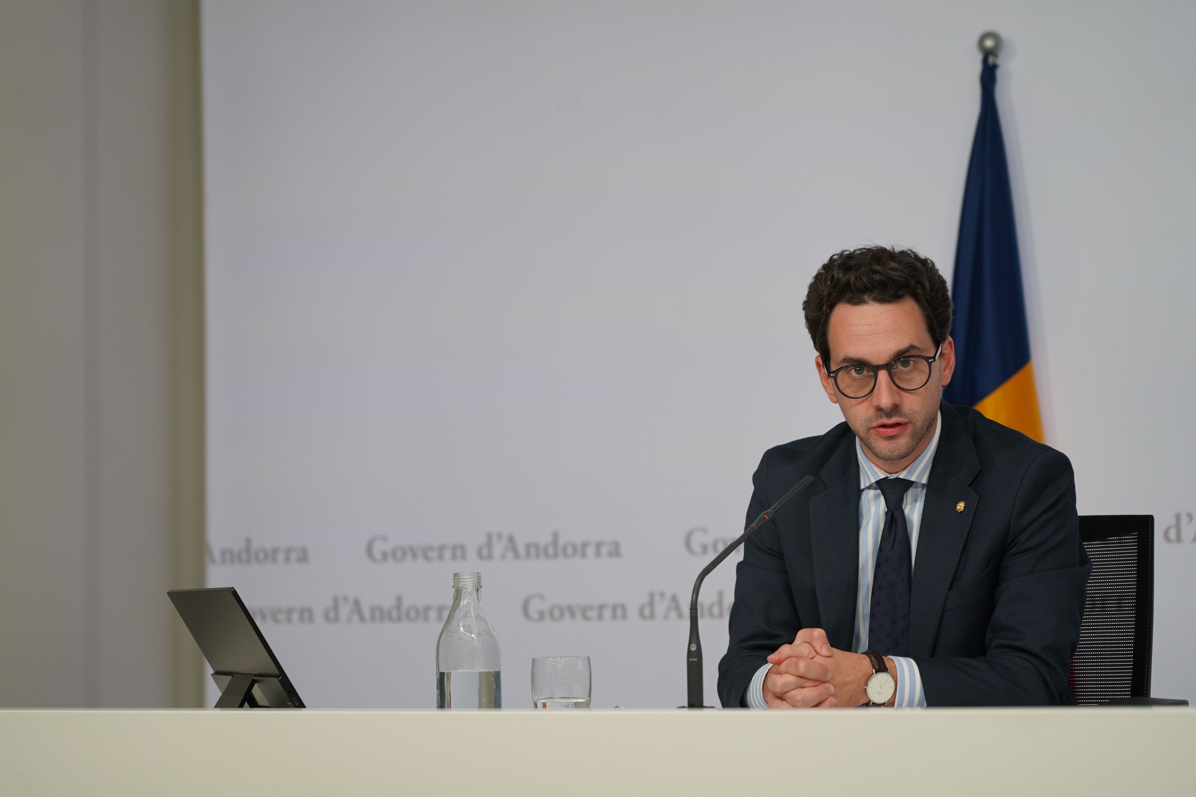 Guillem Casal durant la compareixença.