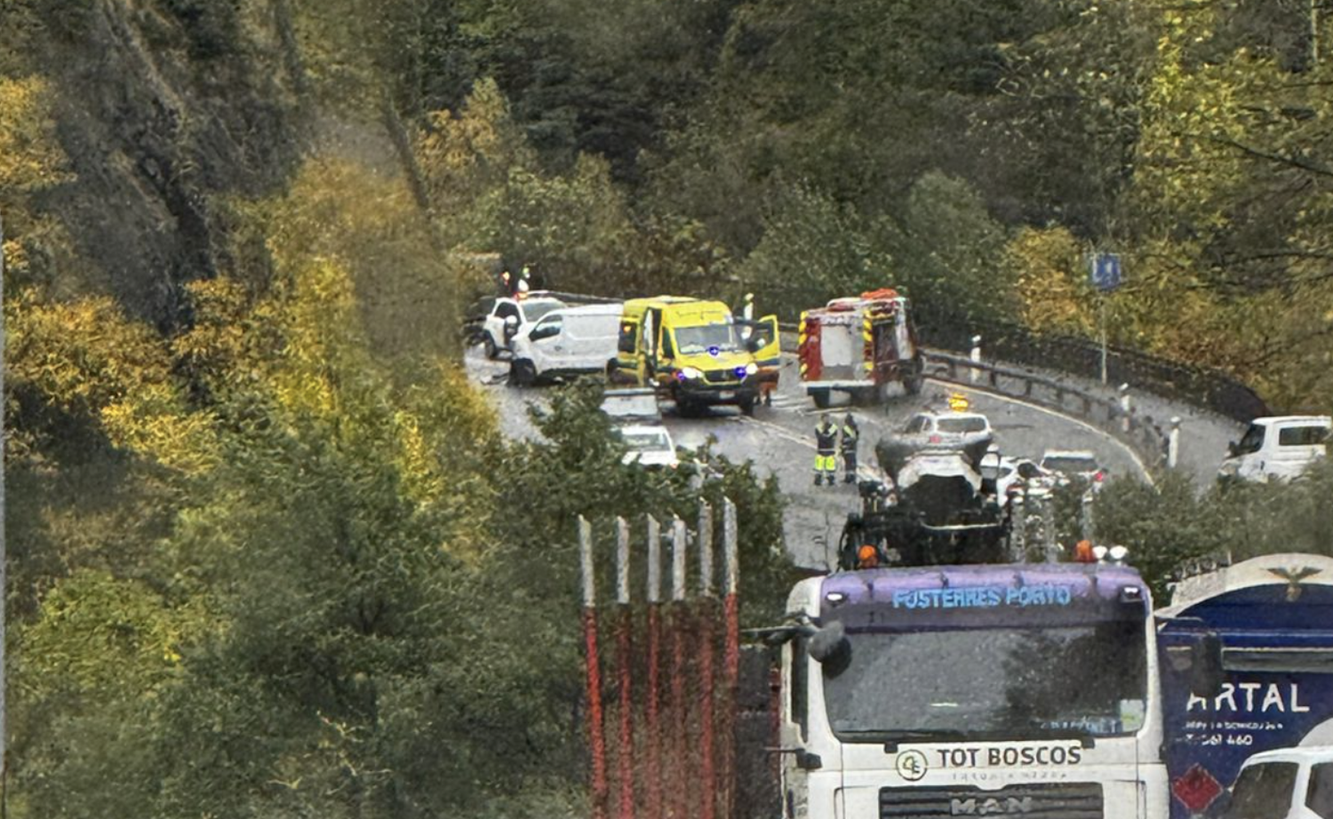 Intervenció del SUM al lloc de l’accident.