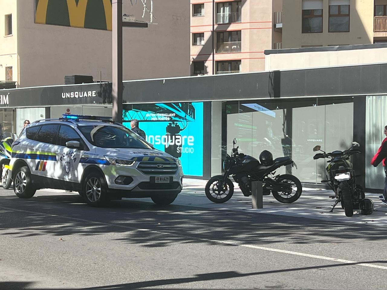 Les motocicletes implicades en l'accident. Les motocicletes implicades en l'accident.