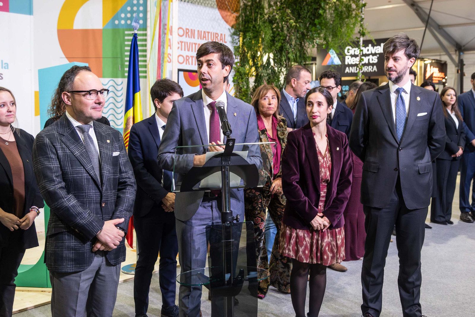 Espot i González durant la inauguració de la Fira. Espot i González durant la inauguració de la Fira.