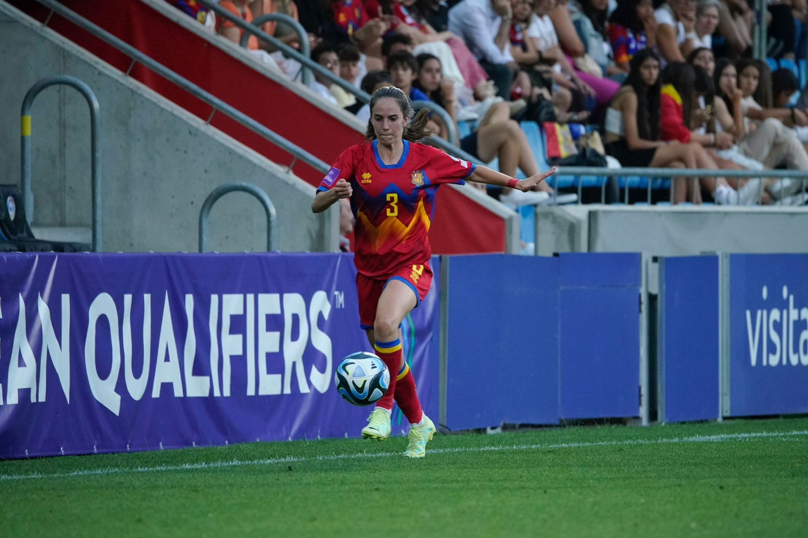 La defensora andorrana, al Nacional durant els Euro Qualifiers.