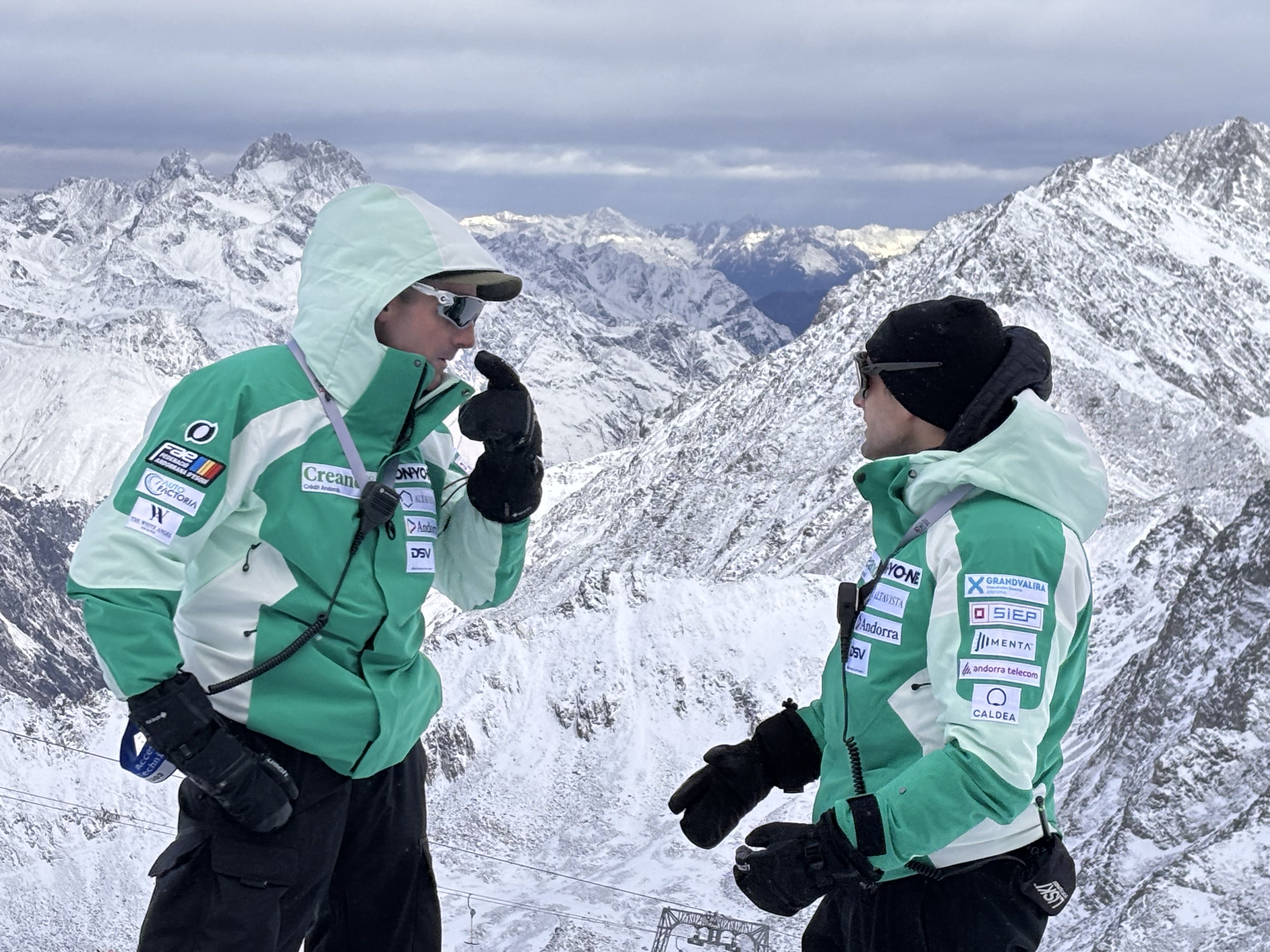 Els preparadors Juan Lago i Damià Costa, a Sölden. Els preparadors Juan Lago i Damià Costa, a Sölden.