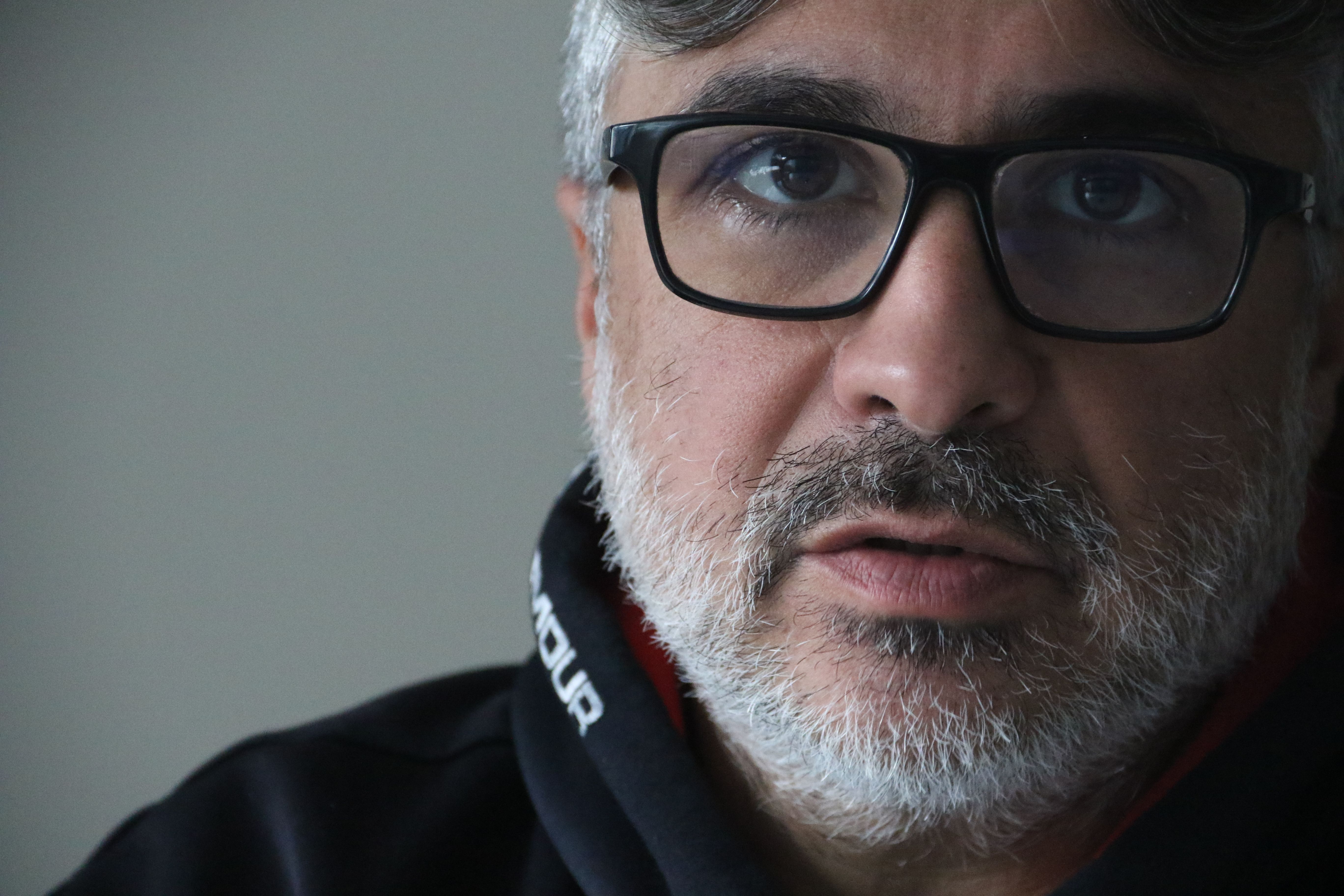 Sergi Teixeira en un moment de l'entrevista.