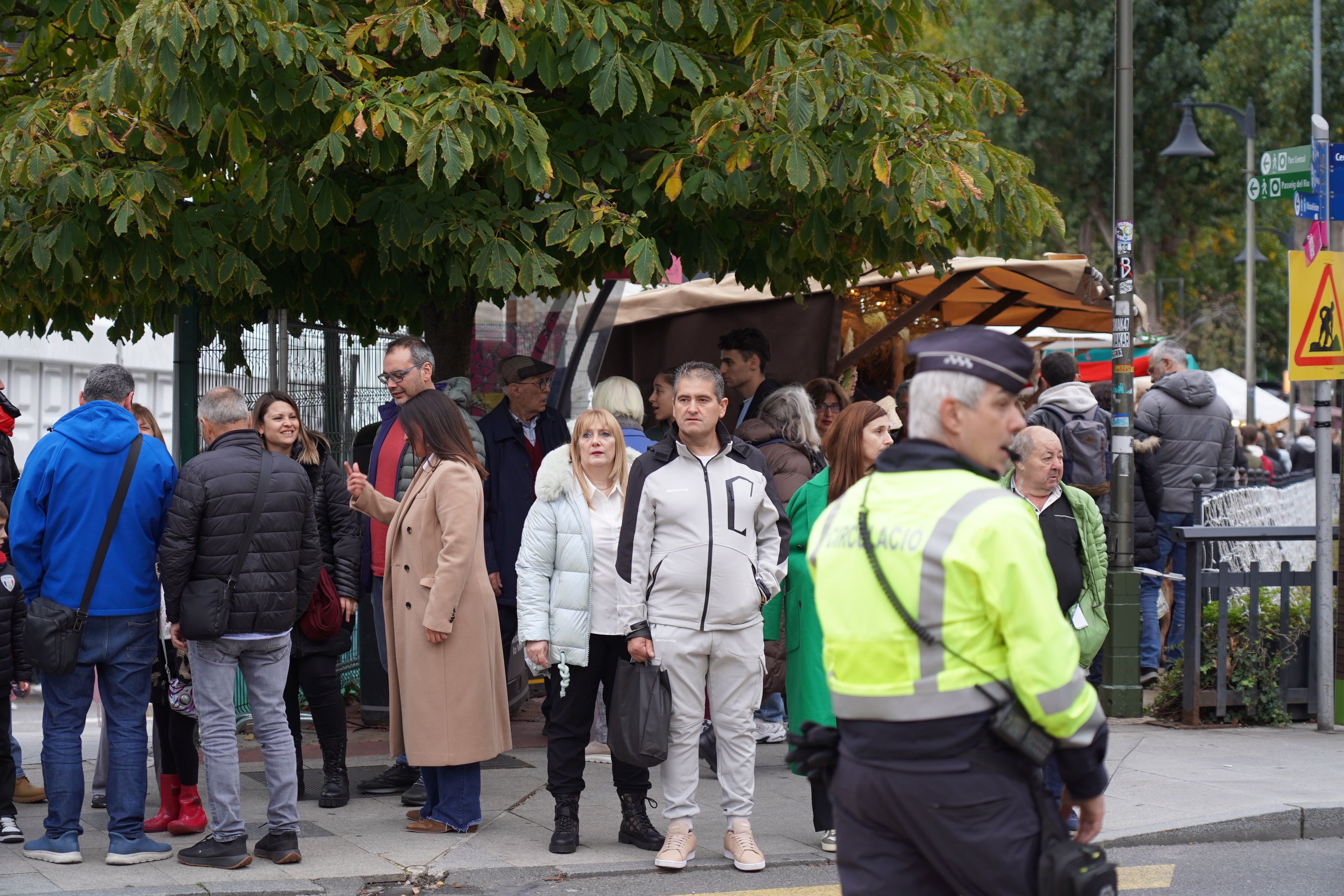 La vista del pas zebra, camí del Parc Central. La vista del pas zebra, camí del Parc Central.
