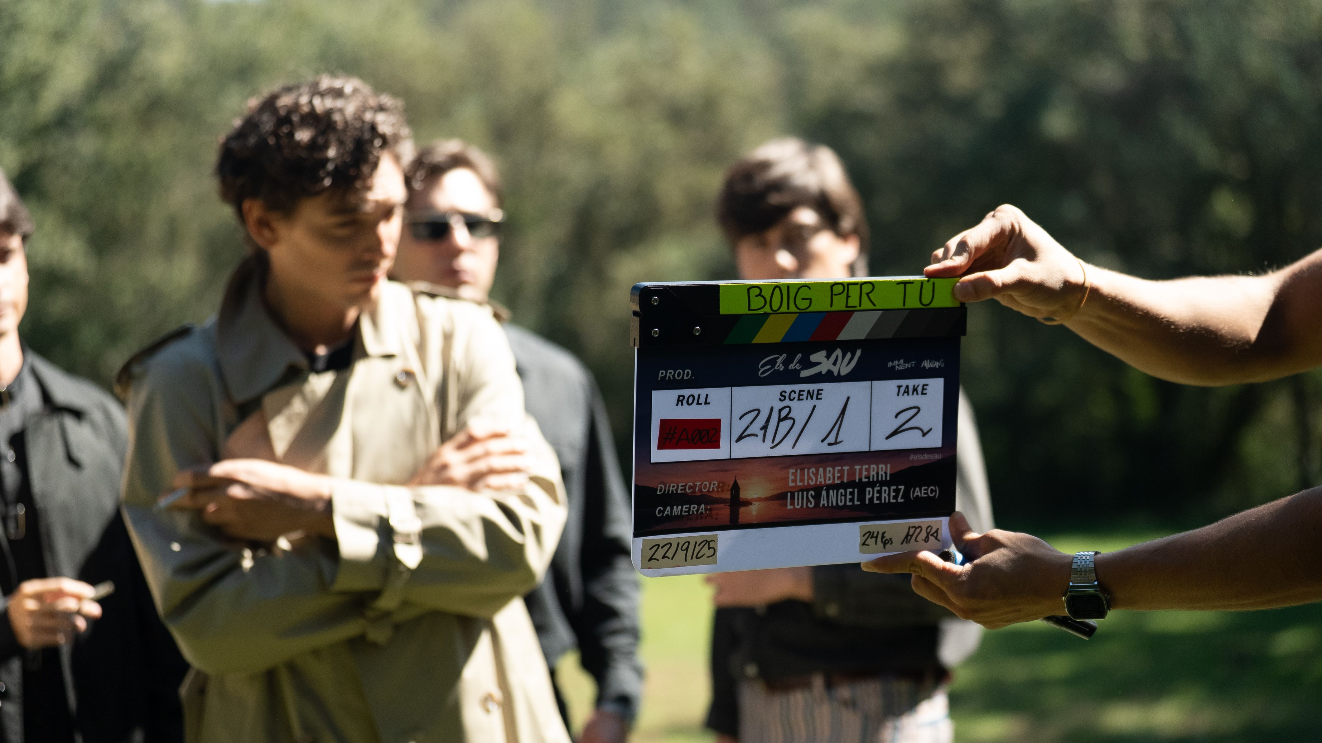 Un instant del rodatge d''Els de Sau'.