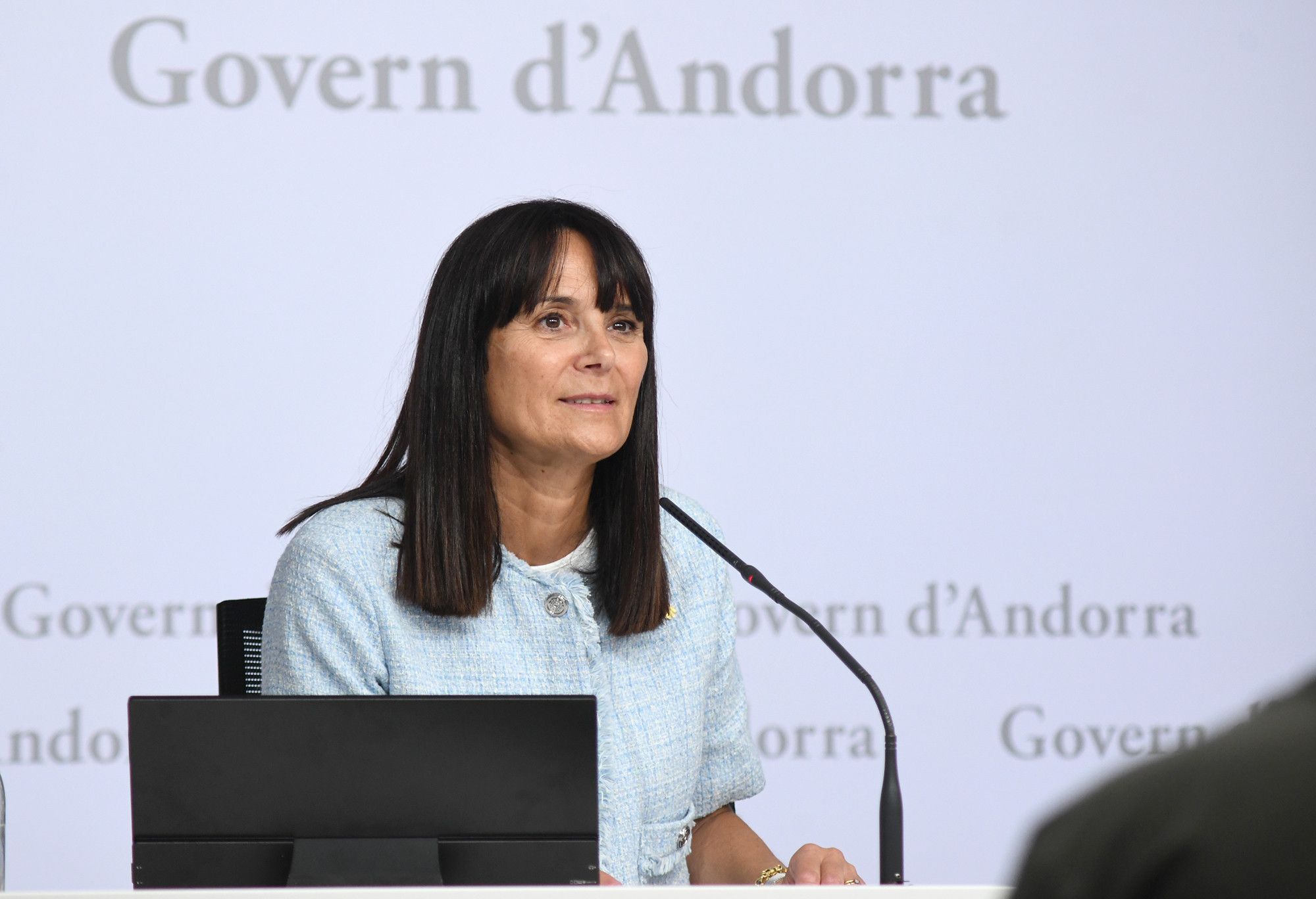 La ministra Mònica Bonell en una roda de premsa.