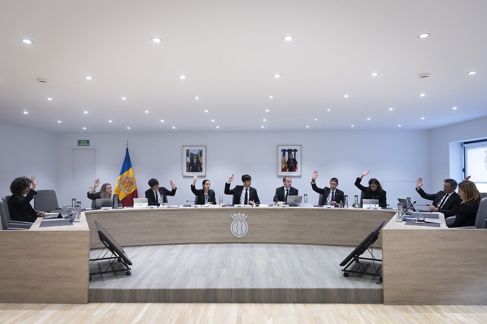 Un instant de la sessió de consell de comú d'aquest dijous a Andorra la Vella.