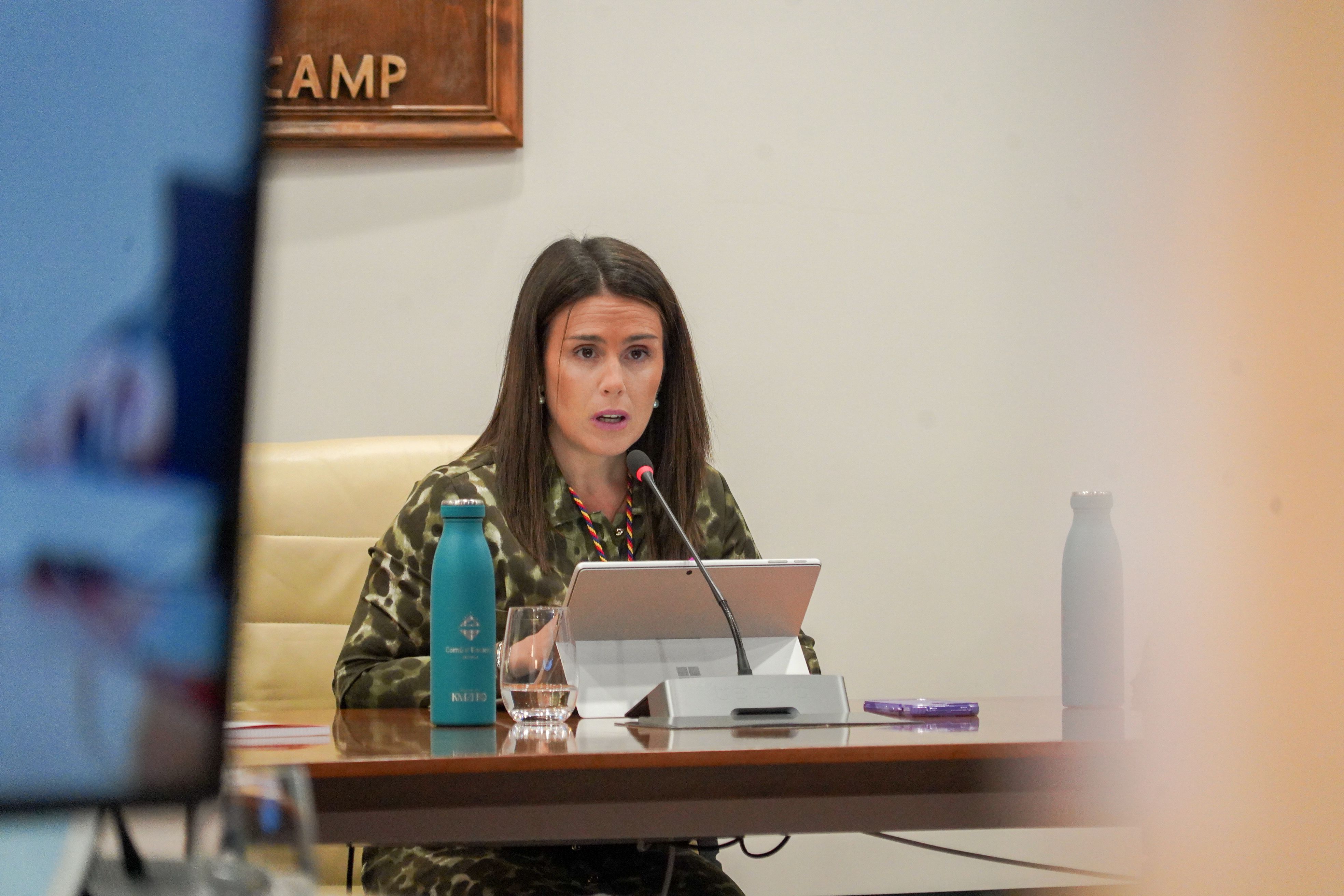 Laura Mas, durant la sessió.