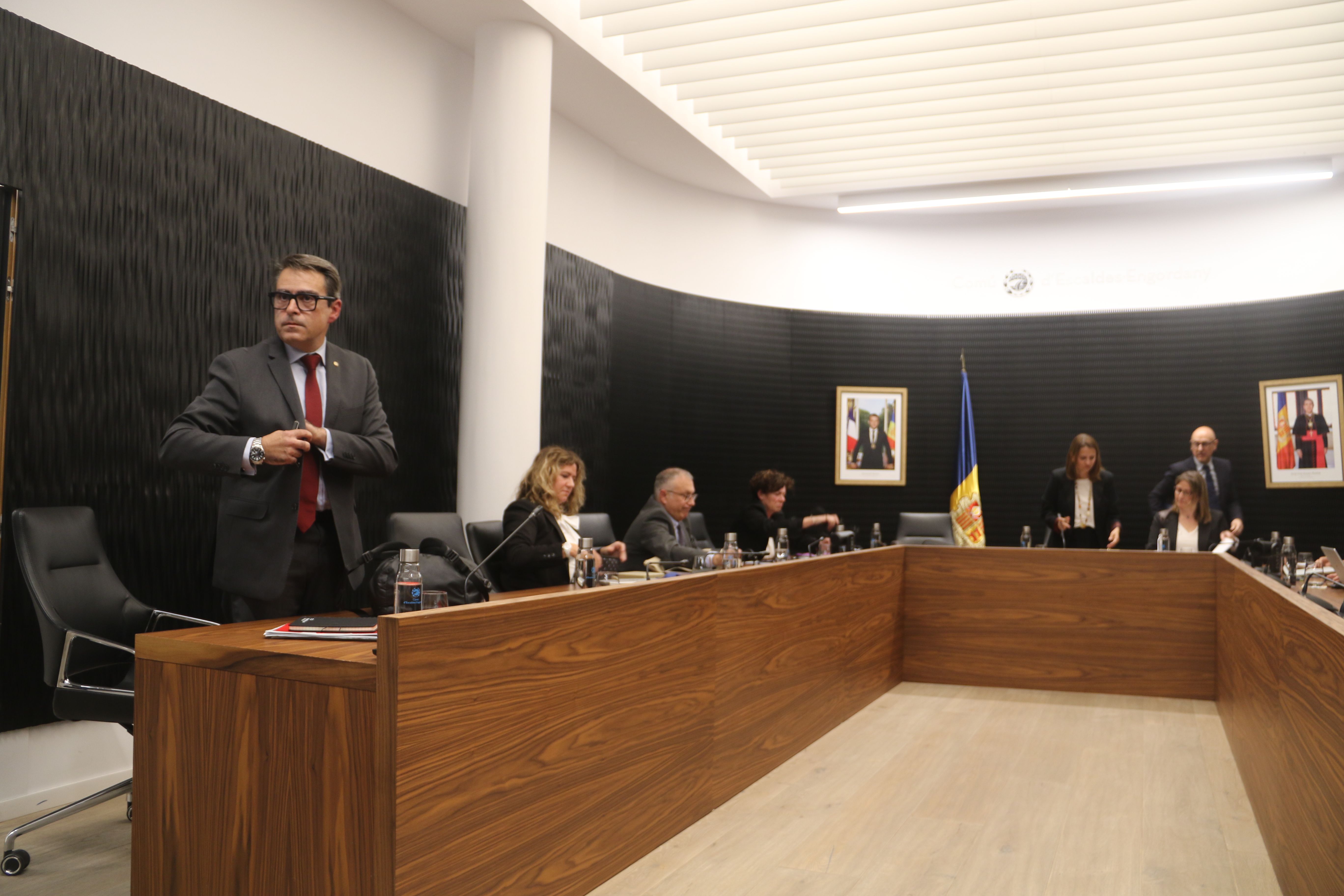 Imatge de la darrera sessió de consell de comú celebrada a Escaldes.