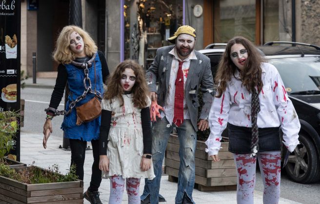 Gimcana terrorífica pels comerços de la Massana. Eduard Comellas / Comú de la Massana