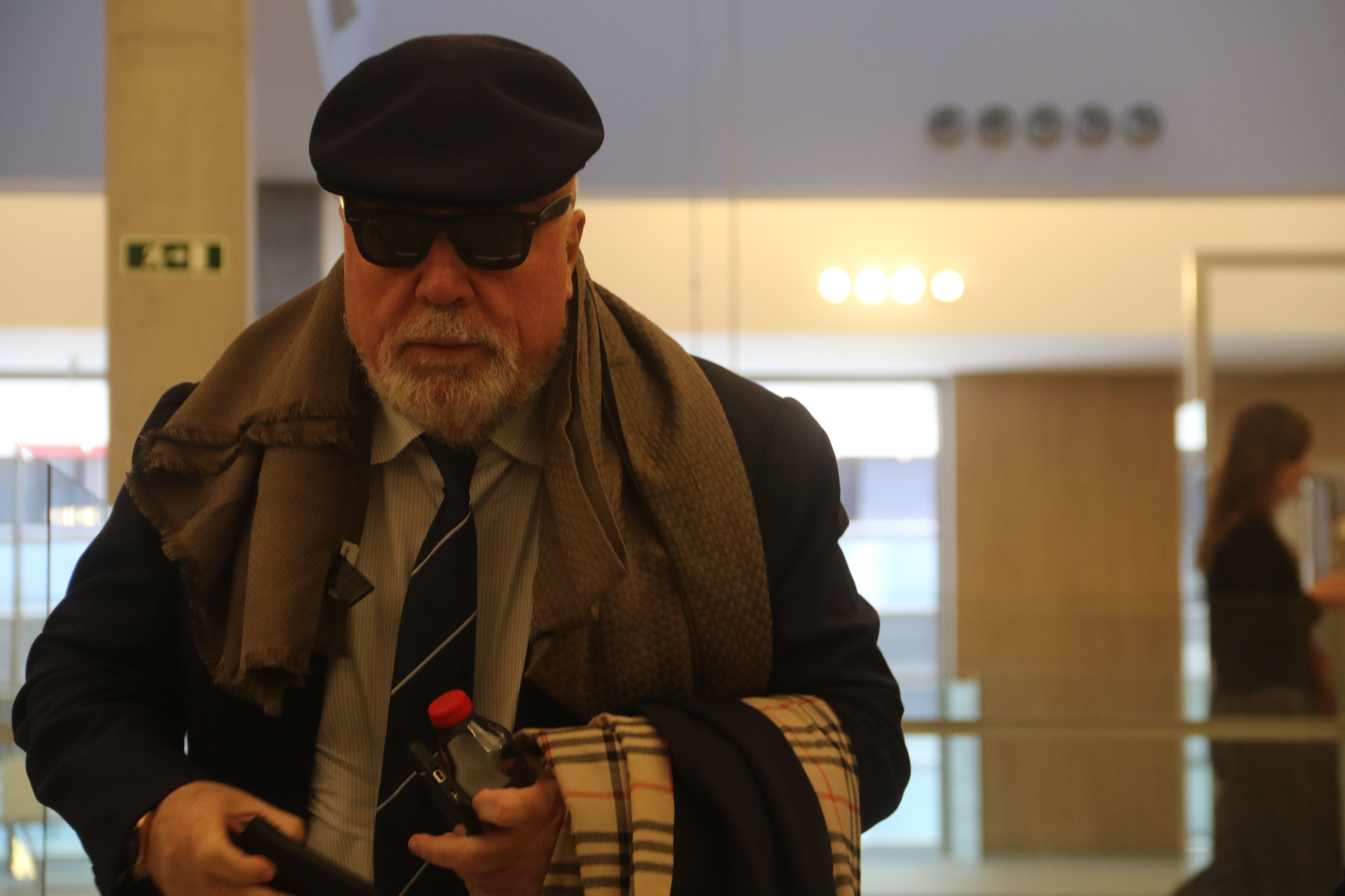 José Manuel Villarejo a la Seu de la Justícia. José Manuel Villarejo a la Seu de la Justícia.