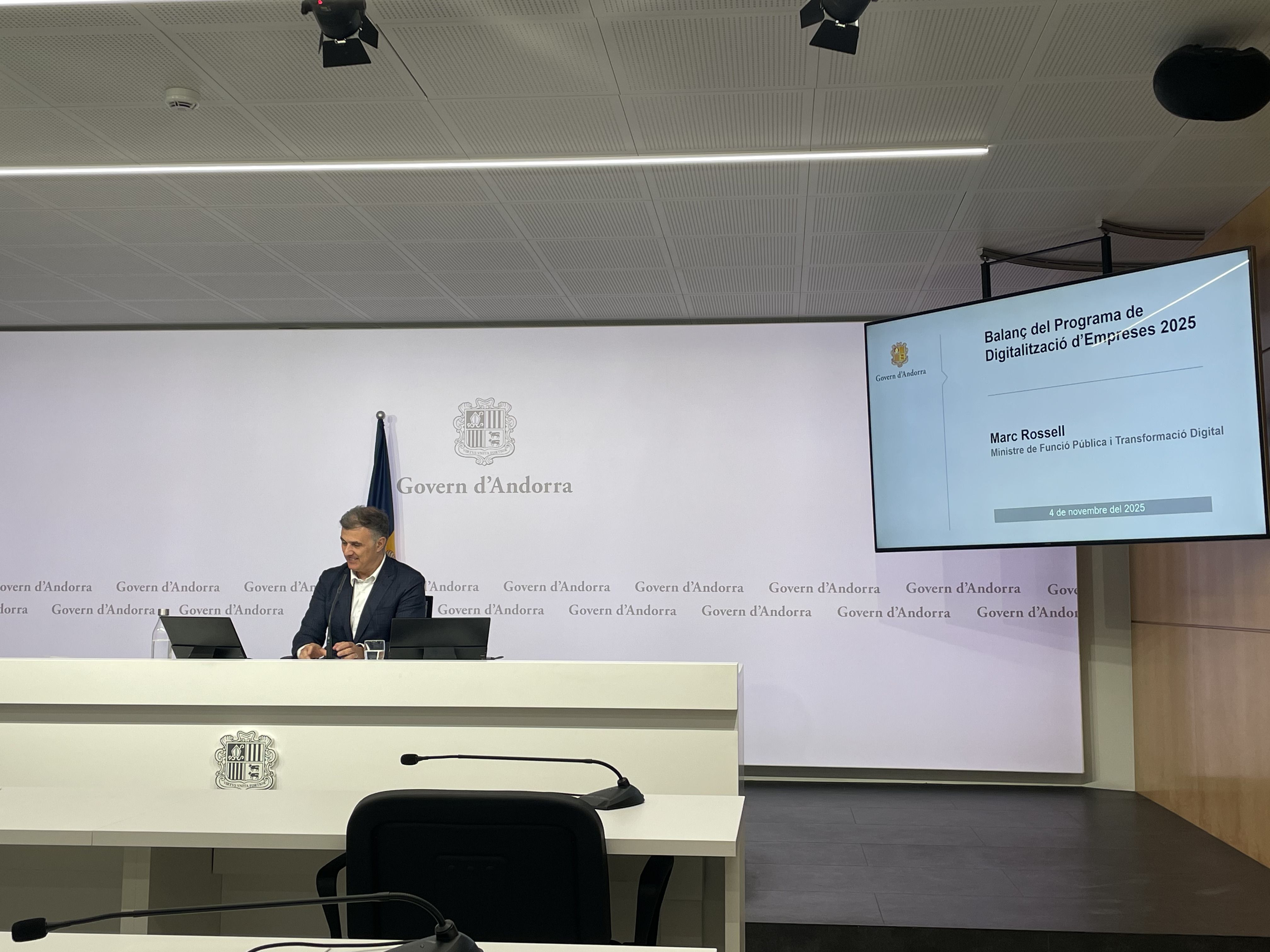 Marc Rossell ha presentat el balanç del PDE 2025.