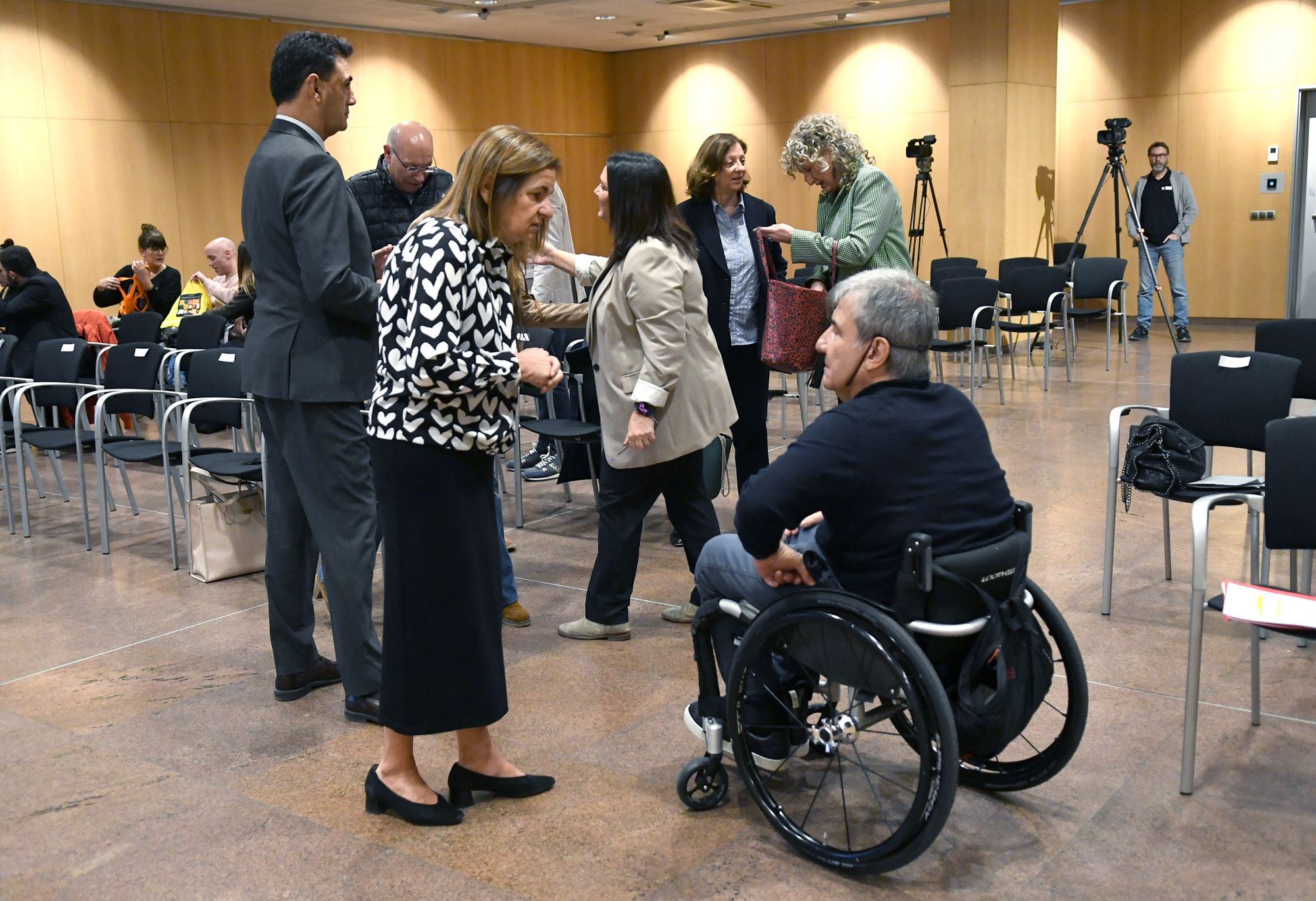 La ministra Trini Marín i Miquel Llongueras, president de la Comissió pel Foment de l’Accessibilitat