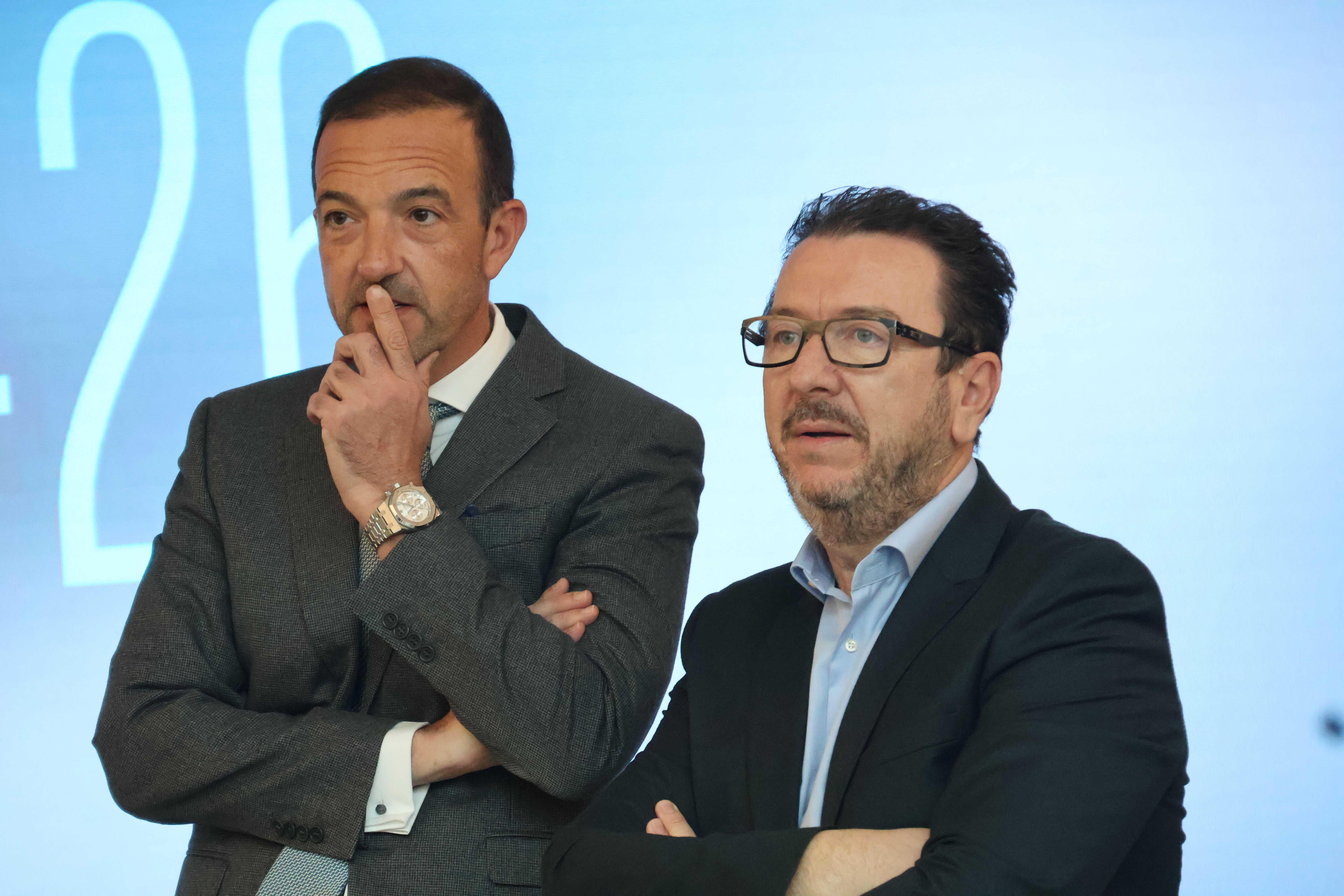 Jordi Torres i Betim Budzaku durant la presentació de la temporada. Jordi Torres i Betim Budzaku durant la presentació de la temporada.