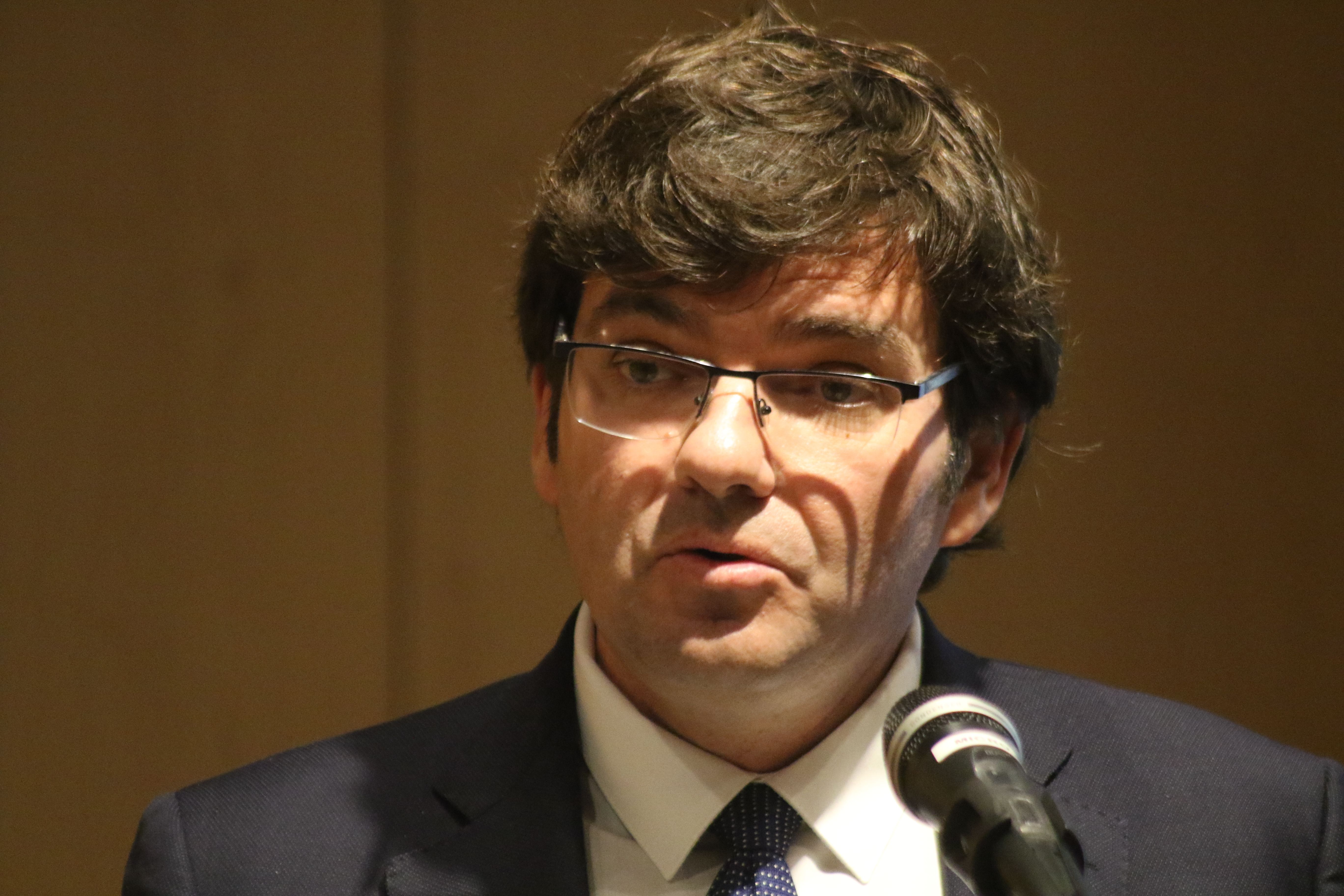 Xavier Cañada durant el parlament inaugural del seminari.