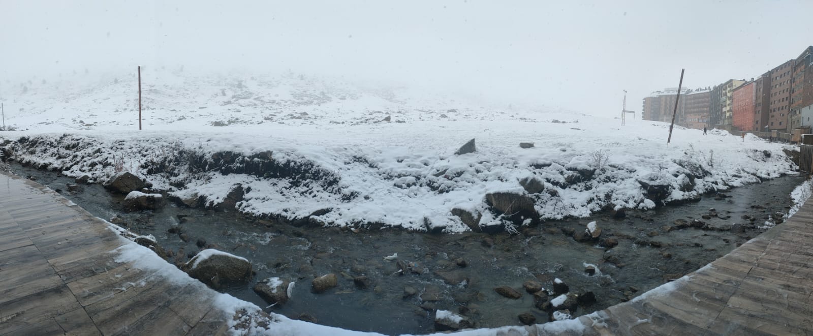 Una imatge del Pas de la Casa aquest matí.