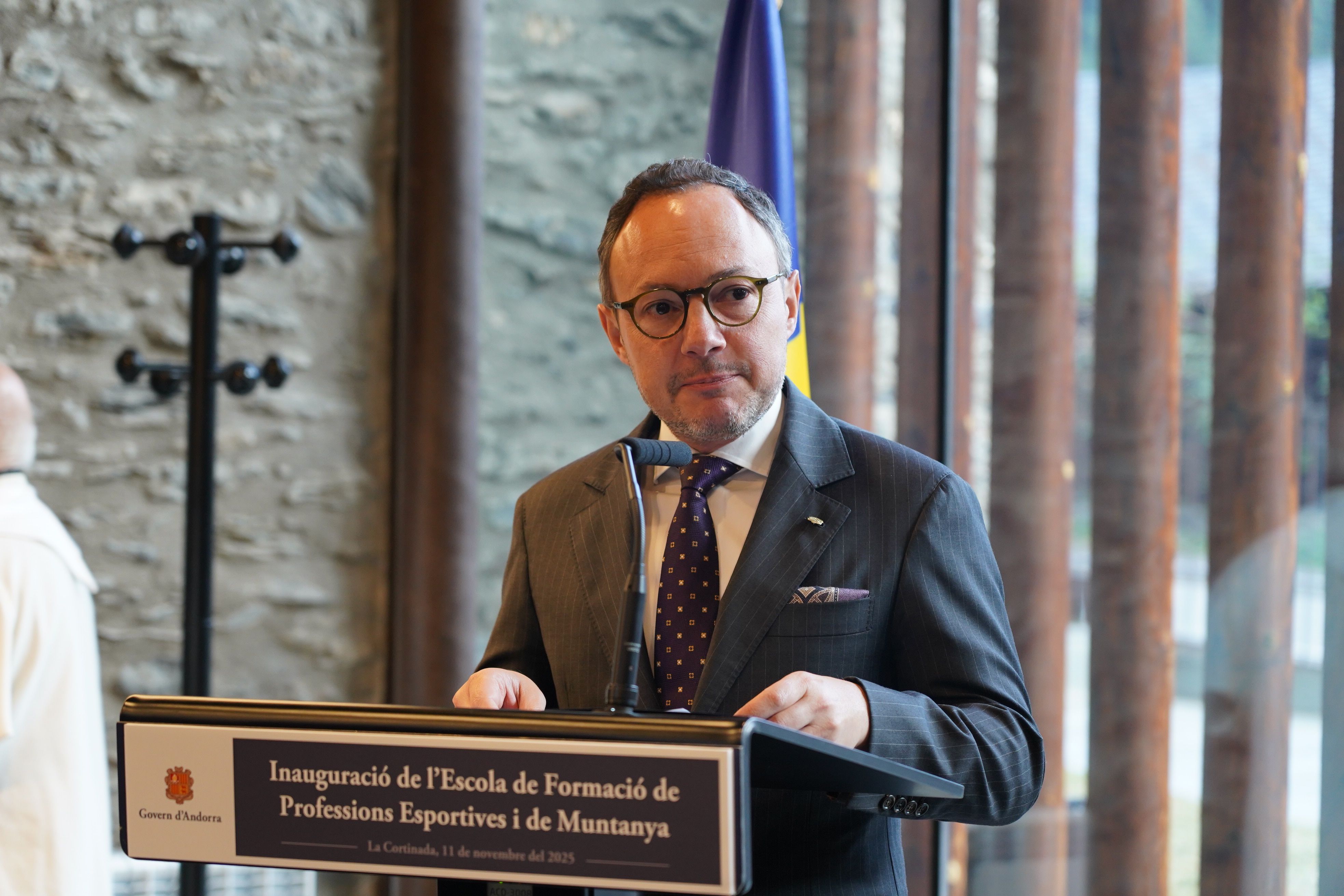 El cap de Govern, Xavier Espot, durant la inauguració de les instal·lacions.