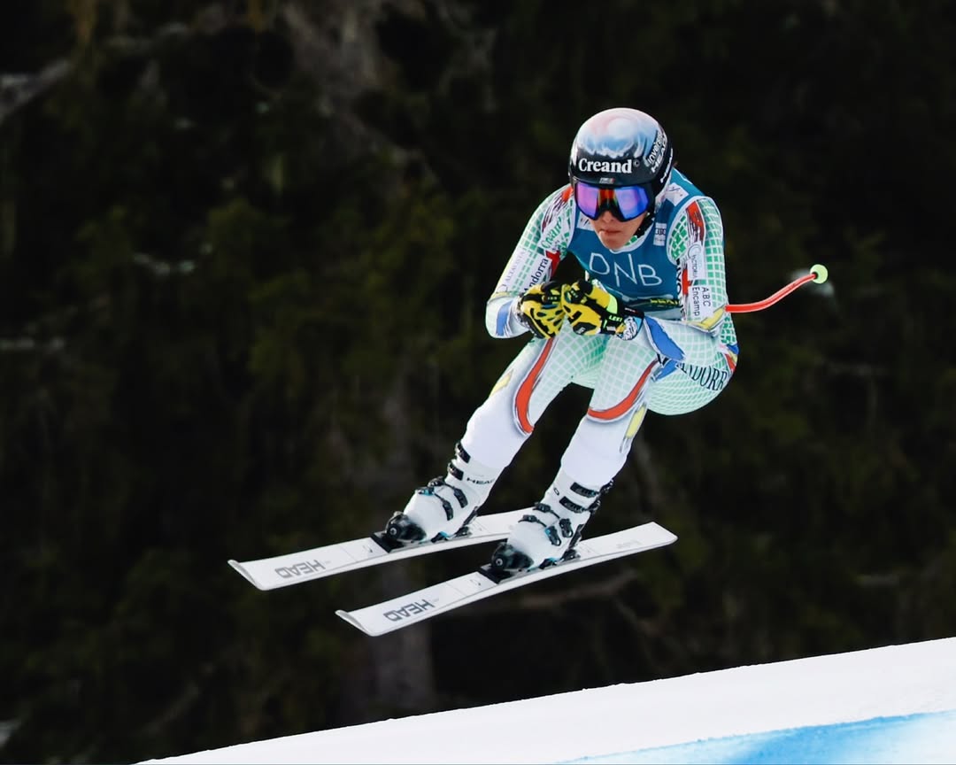 L'andorrana, a la pista de Kvitfjell on es disputaran les Finals d'aquesta temporada.