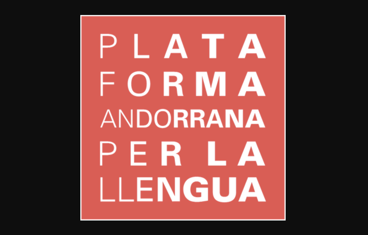 Logo de Plataforma Andorrana per la Llengua.