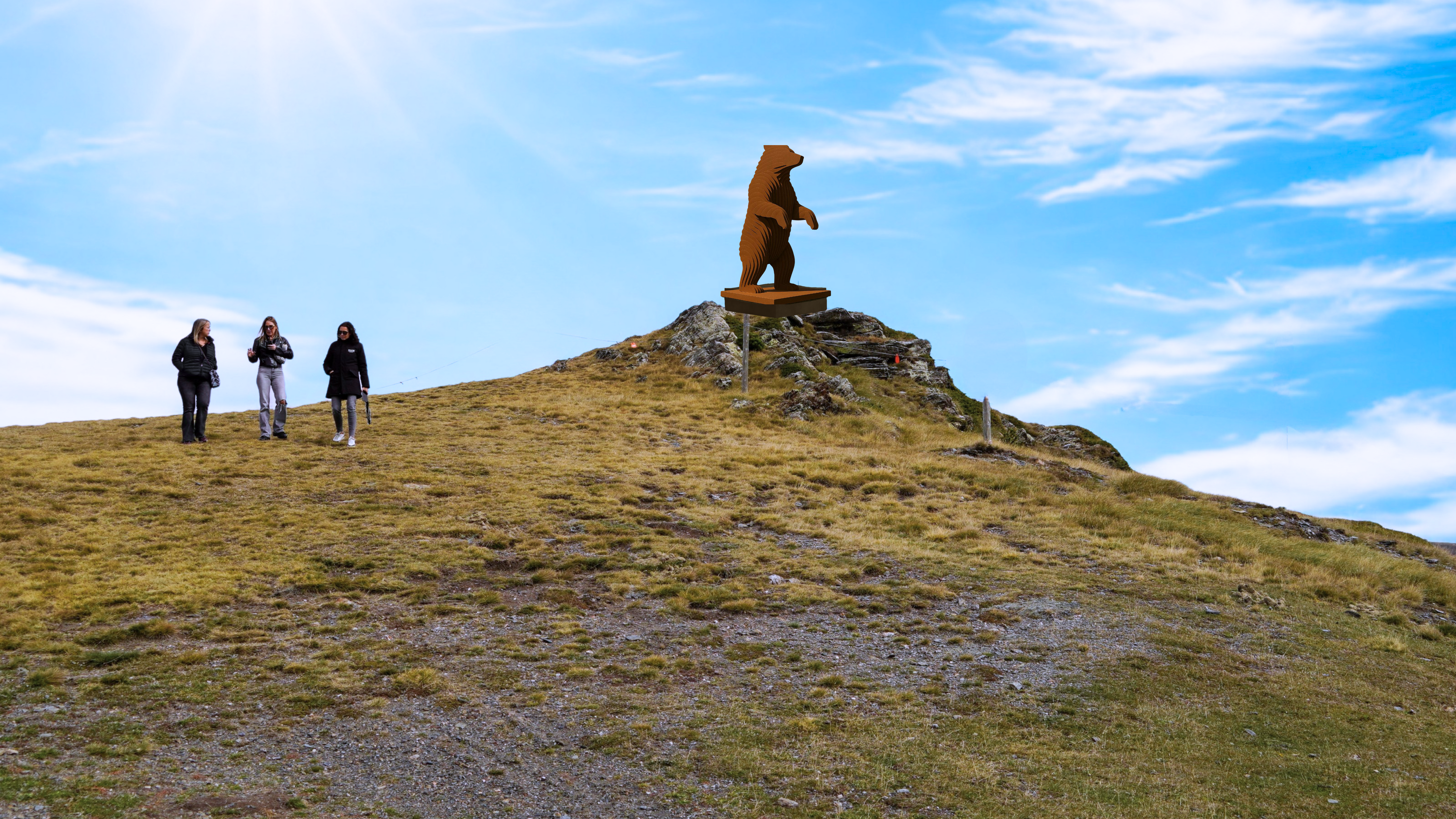 Recreació feta amb intel·ligència artificial de com podria ser la nova escultura.