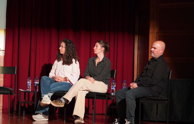 Un moment de la primera conferència del cicle TenimTalent.