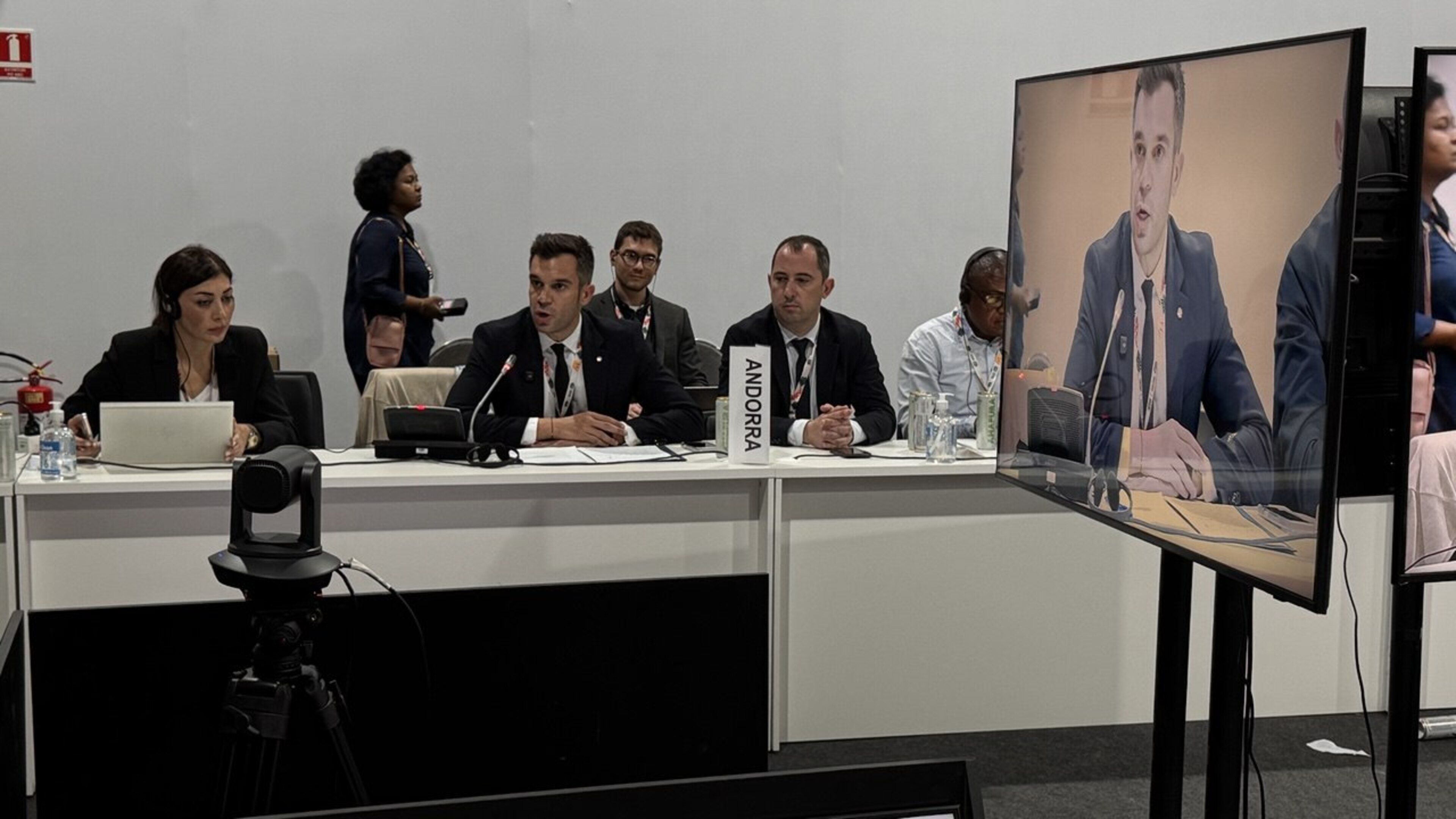 David Forné durant la reunió amb la presidència de la COP30.