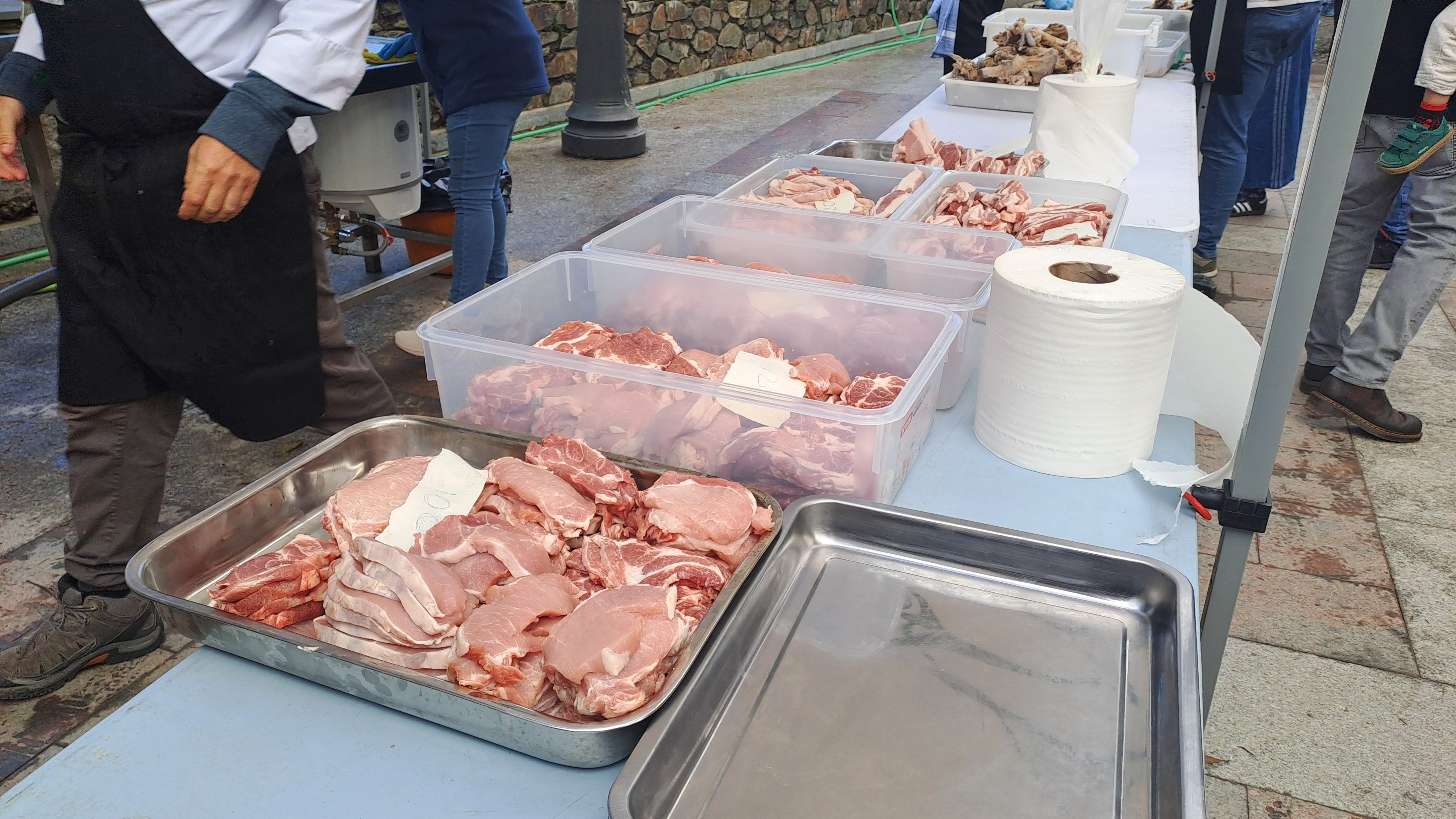 Part de la carn preparada per cuinar. 