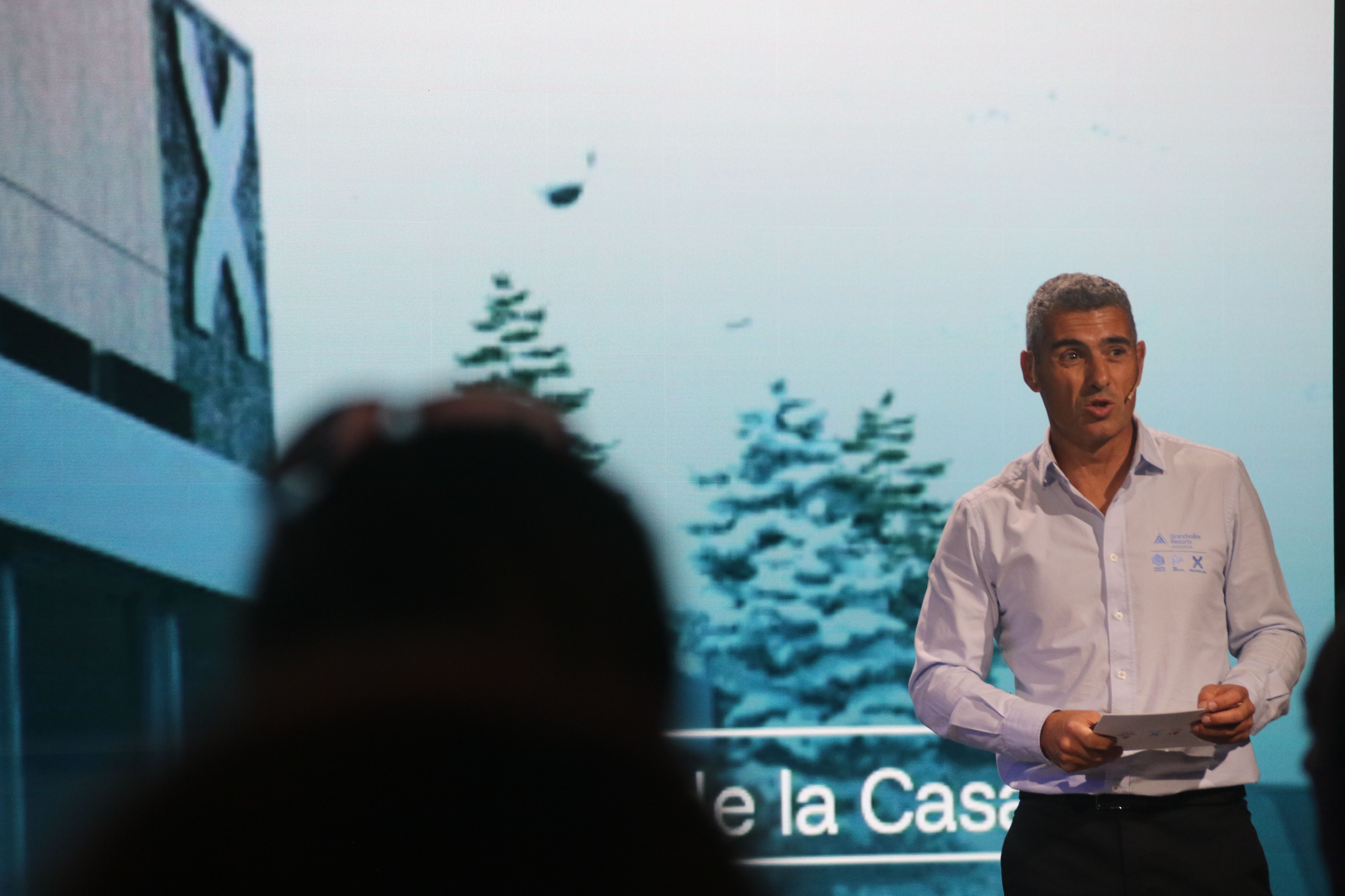 David Ledesma durant la presentació de la temporada de Grandvalira.