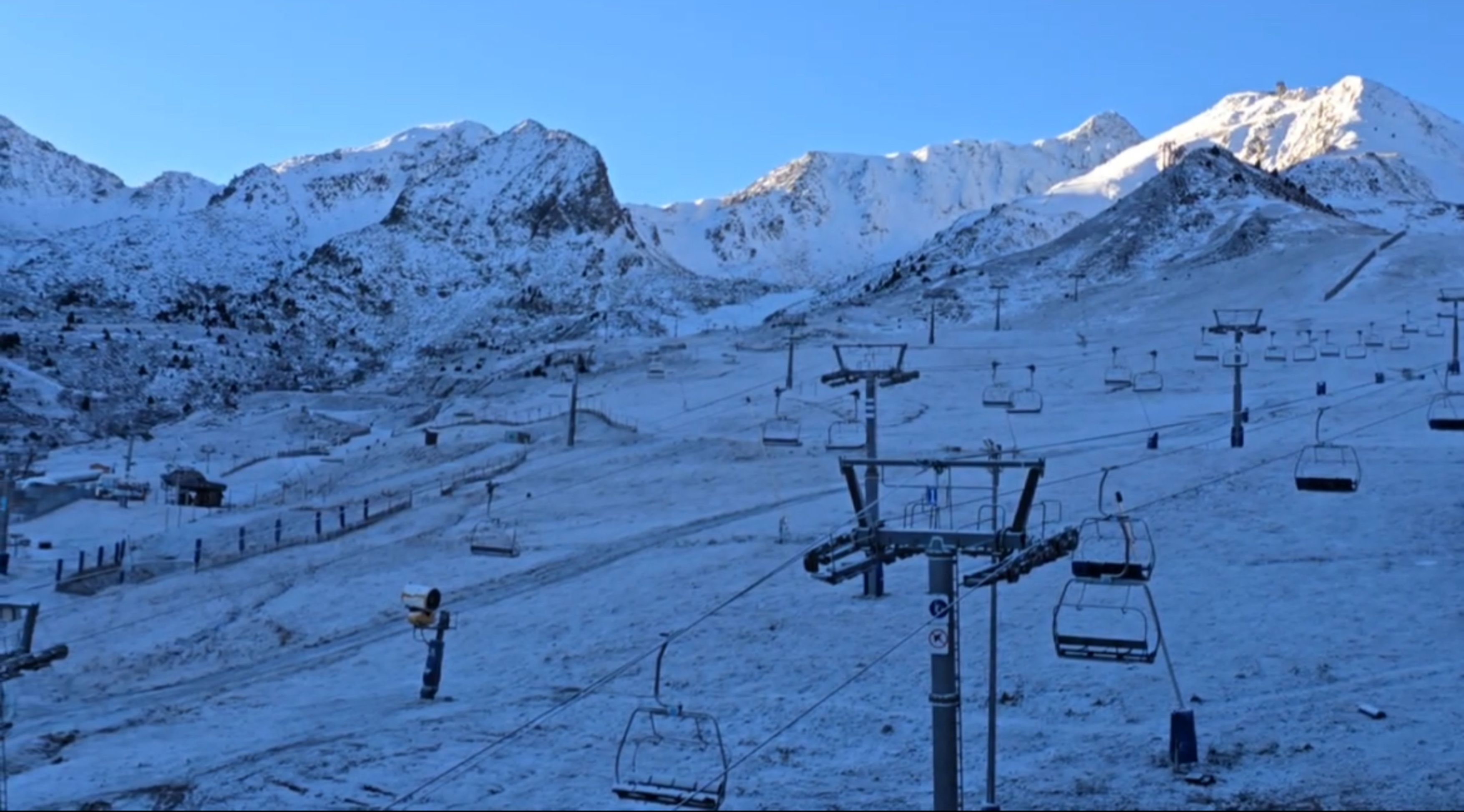 Una imatge de les pistes del Pas de la Casa aquest matí.