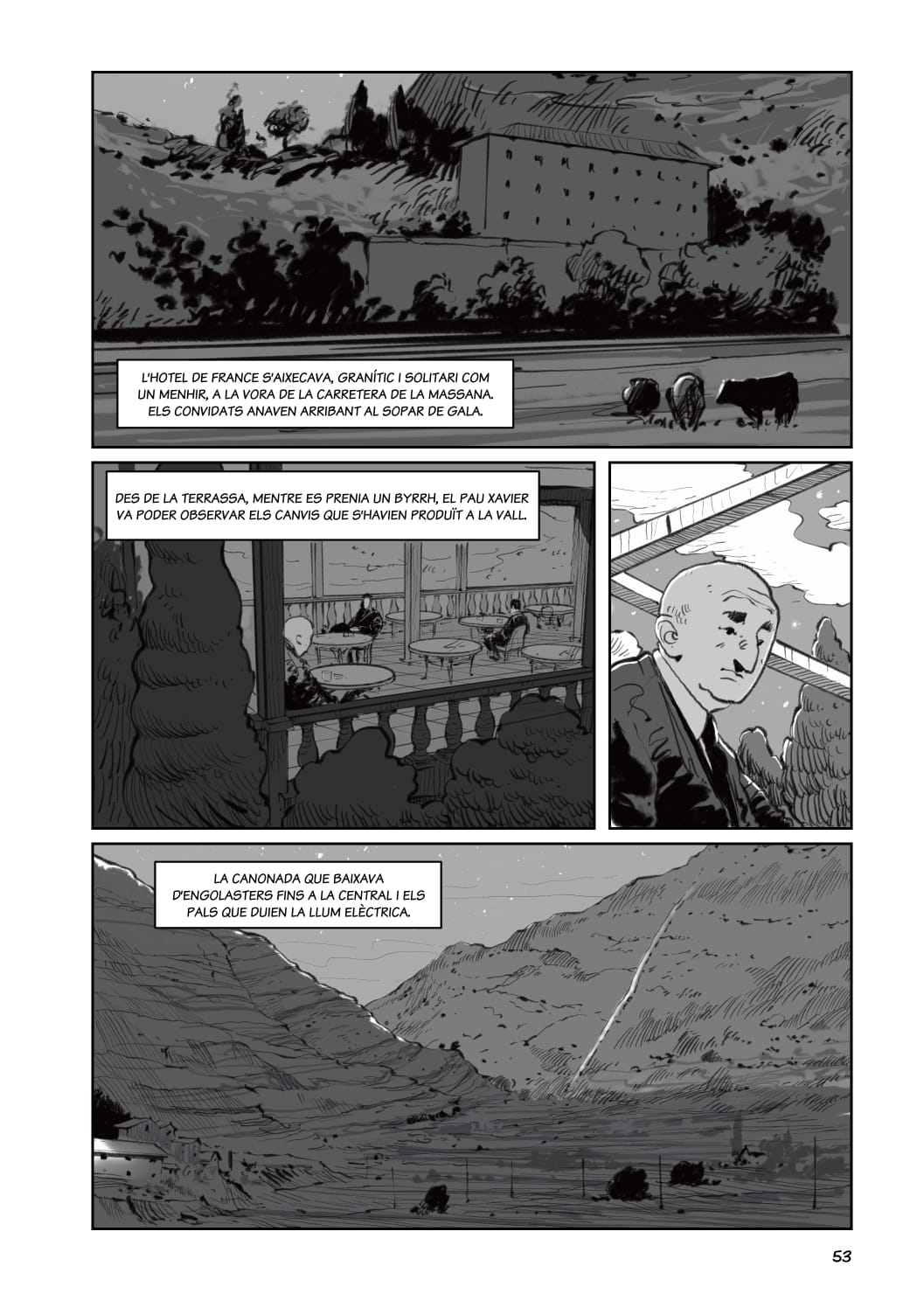 Una de les pàgines de la novel·la gràfica // Editorial Andorra Una de les pàgines de la novel·la gràfica // Editorial Andorra