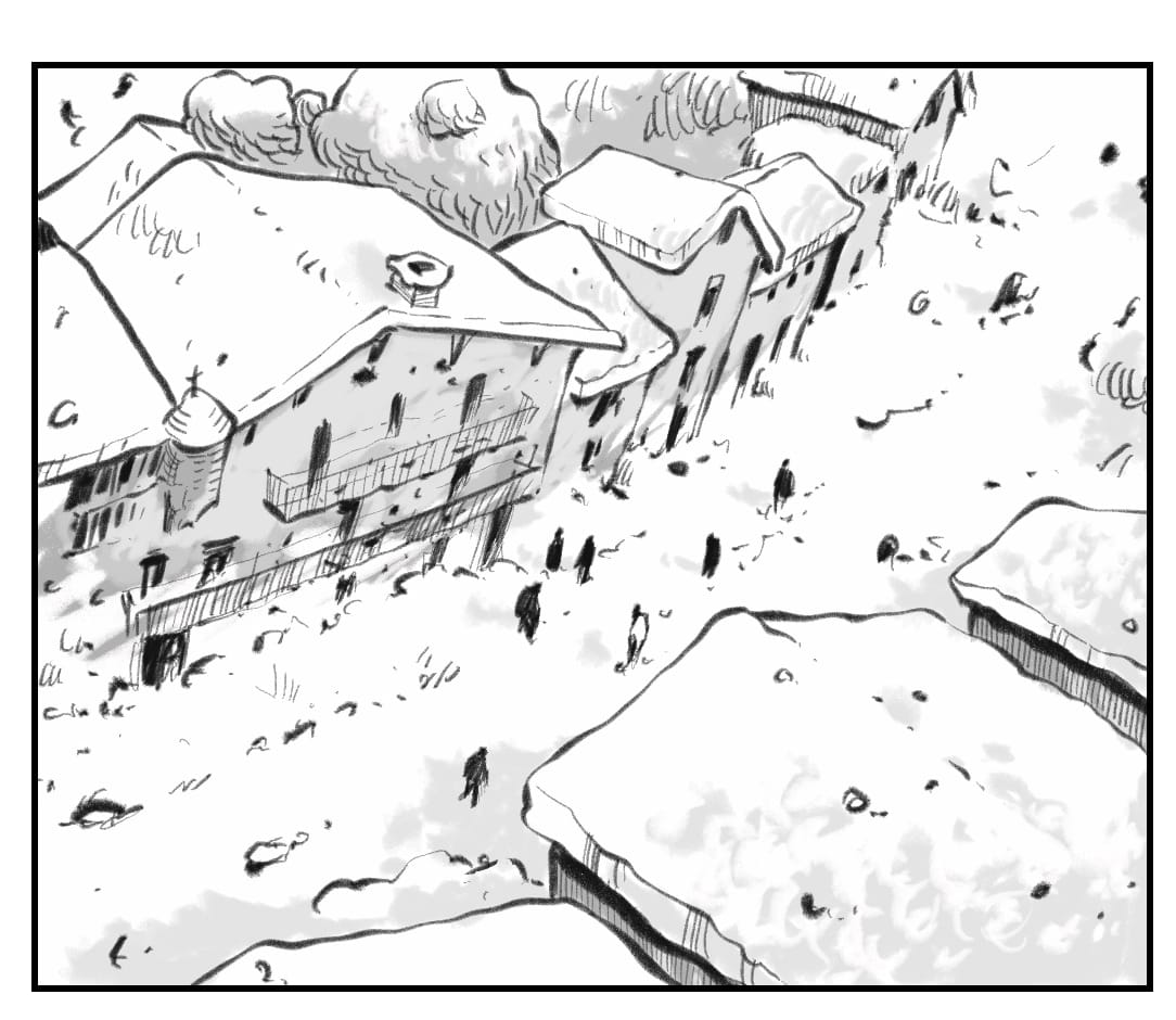 Una de les pàgines de la novel·la gràfica // Editorial Andorra Una de les pàgines de la novel·la gràfica // Editorial Andorra