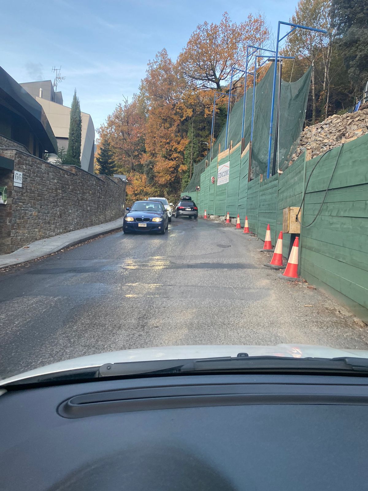 Una imatge dels accessos cap al Sant Ermengol aquest matí.