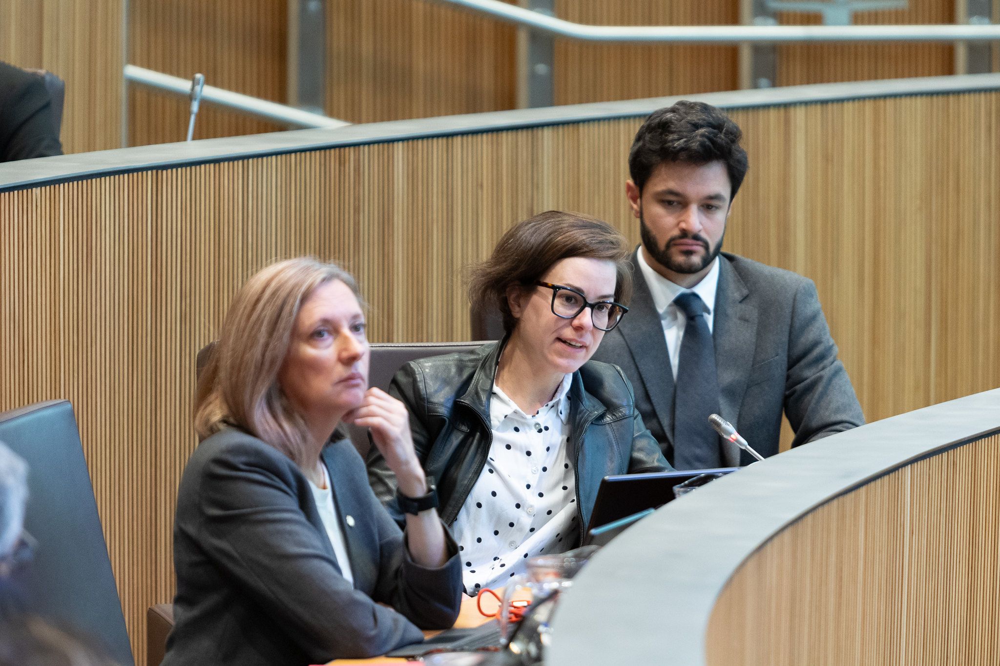 M. Àngels Aché, Núria Segués i Cerni Escalé, del grup parlamentari de Concòrdia.