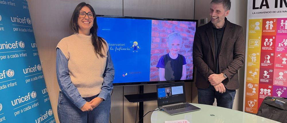 la directora executiva d’Unicef Andorra, Dàmaris Castellanos, i pel cap de l’àrea de Sociologia d’AR+I, Joan Micó. la directora executiva d’Unicef Andorra, Dàmaris Castellanos, i pel cap de l’àrea de Sociologia d’AR+I, Joan Micó.