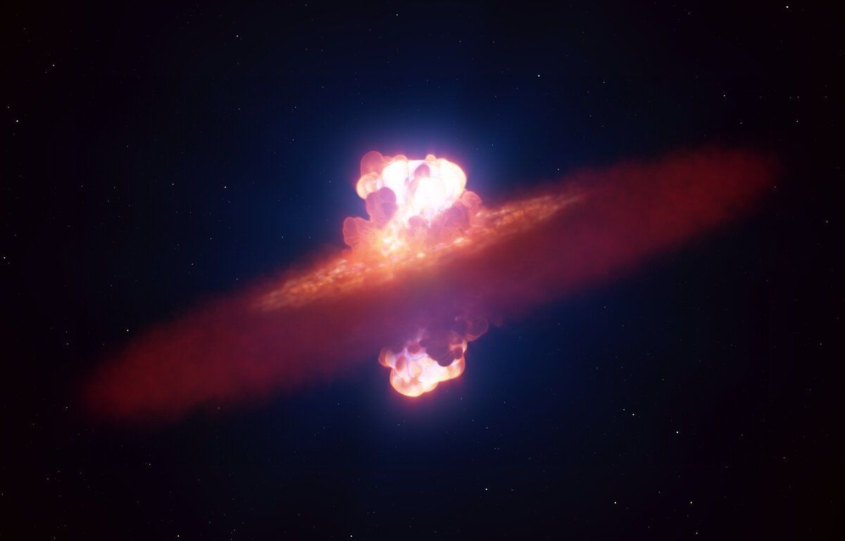 Reproducció artística que mostra els estadis inicials de l'explosió d'una supernova - Crèdit: ESO/L. Calçada Reproducció artística que mostra els estadis inicials de l'explosió d'una supernova - Crèdit: ESO/L. Calçada