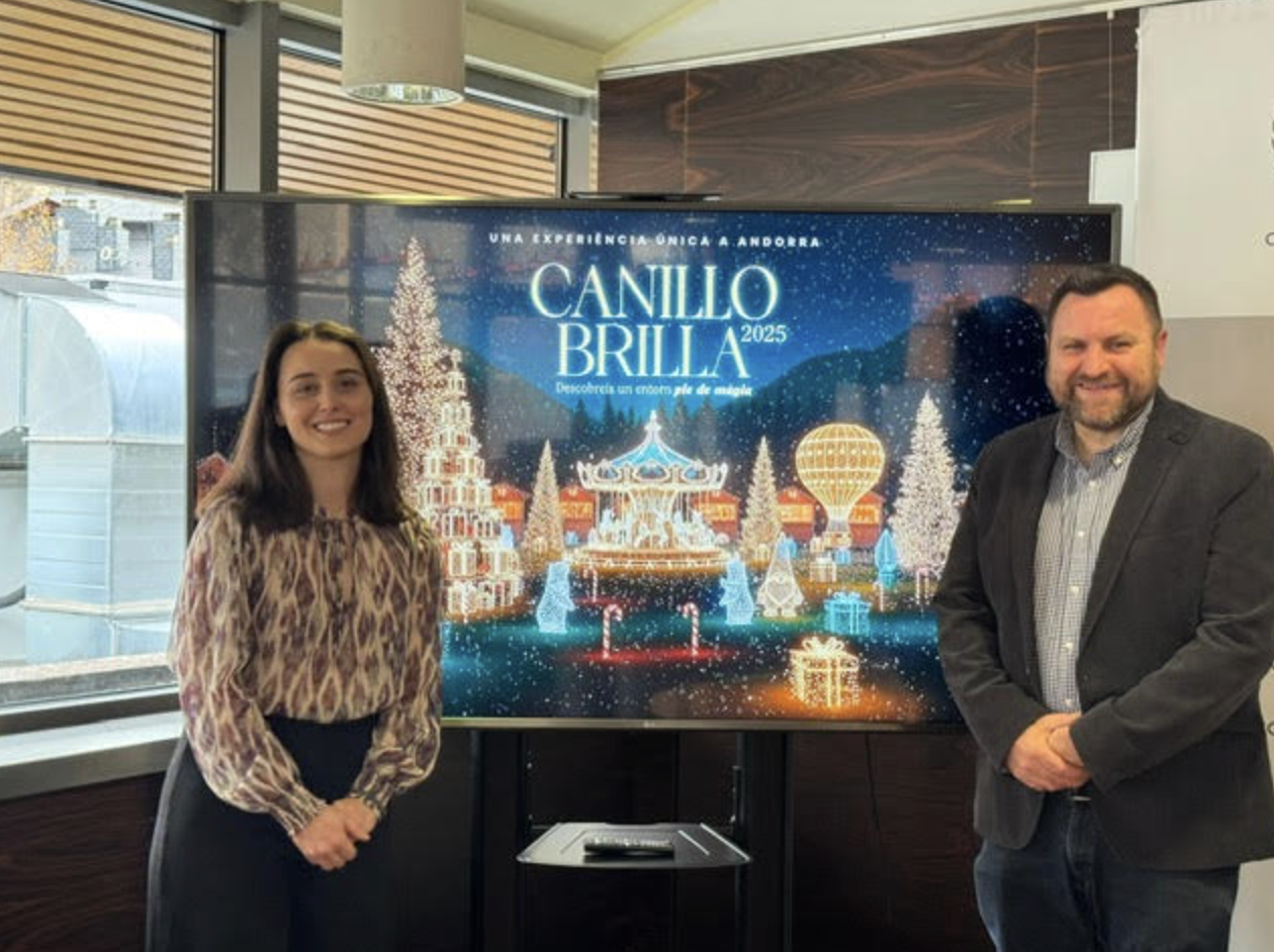 Coia Torres i Robert Lizarte han presentat les novetats de la segona edició del Canillo Brilla.