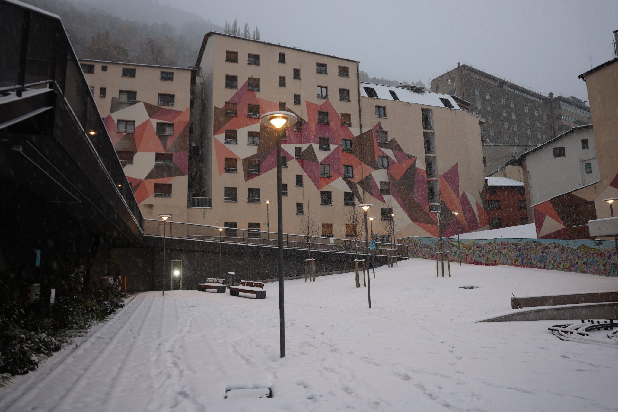 La nevada a Escaldes-Engordany.
