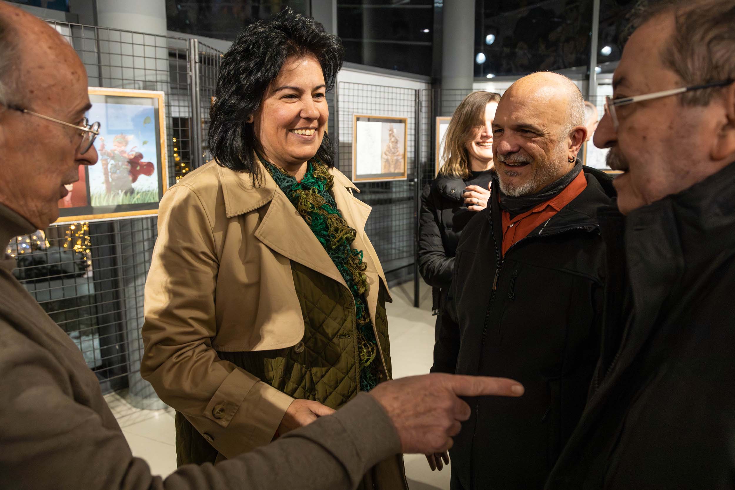 La cònsol Eva Sansa durant la inauguració de La Massana Còmic. La cònsol Eva Sansa durant la inauguració de La Massana Còmic.