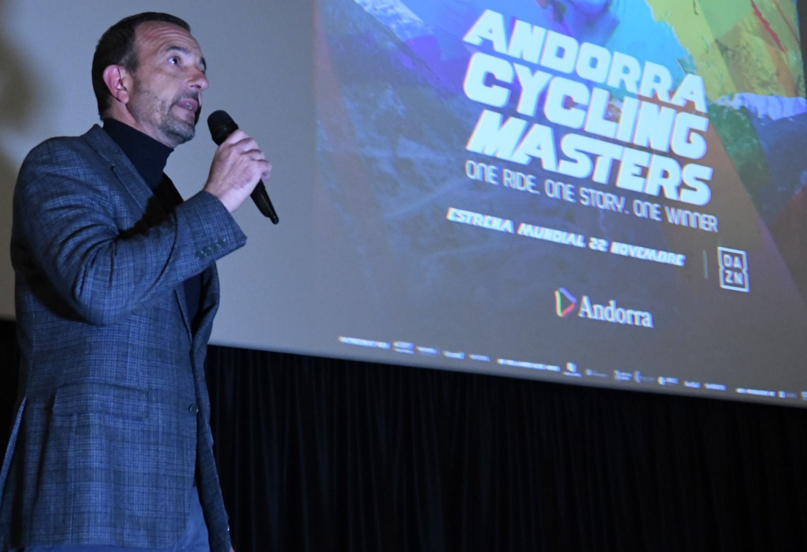 Jordi Torres, abans de la presentació del documental de l'Andorra Cycling Masters.